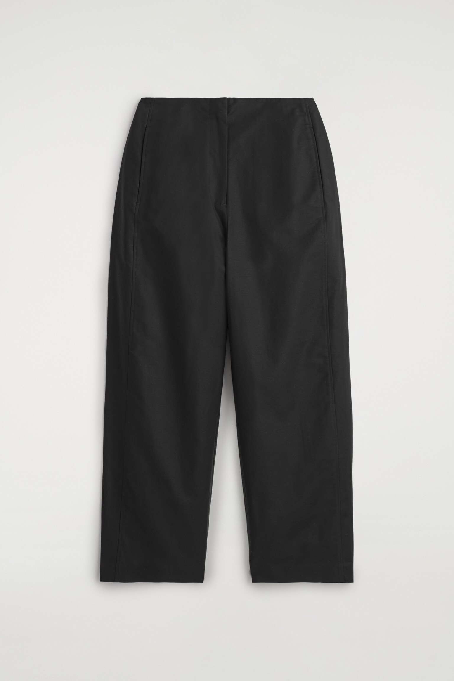 PANTALÓN BARREL-LEG DE ALGODÓN PIMA - NEGRO/BLANCO - 2