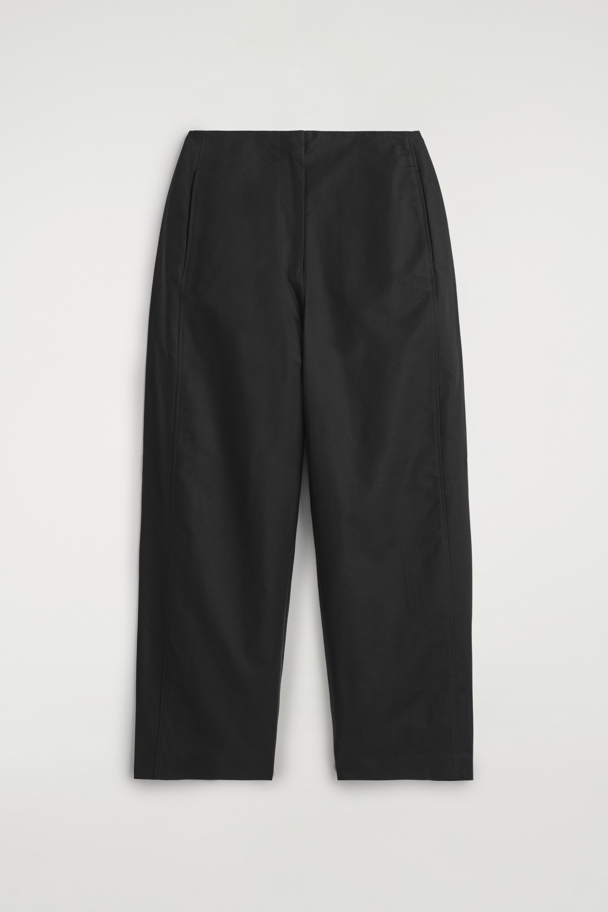 新品未使用完売品【COS】BARREL-LEG COTTON TROUSERS DECONSTRUCTED COTTON BARREL-LEG PANTS - BLACK | COS