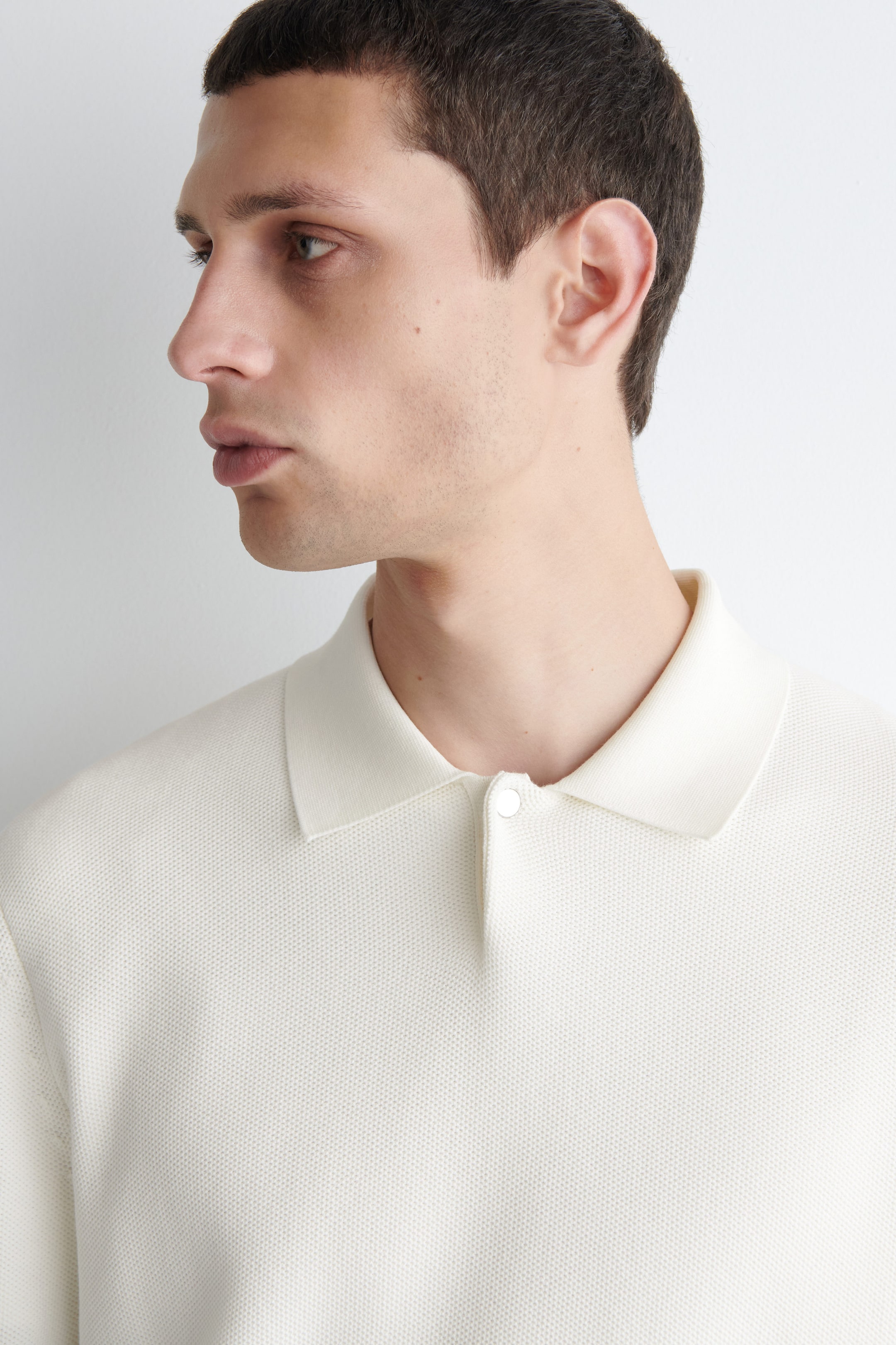 HONEYCOMB-KNIT POLO SHIRT
