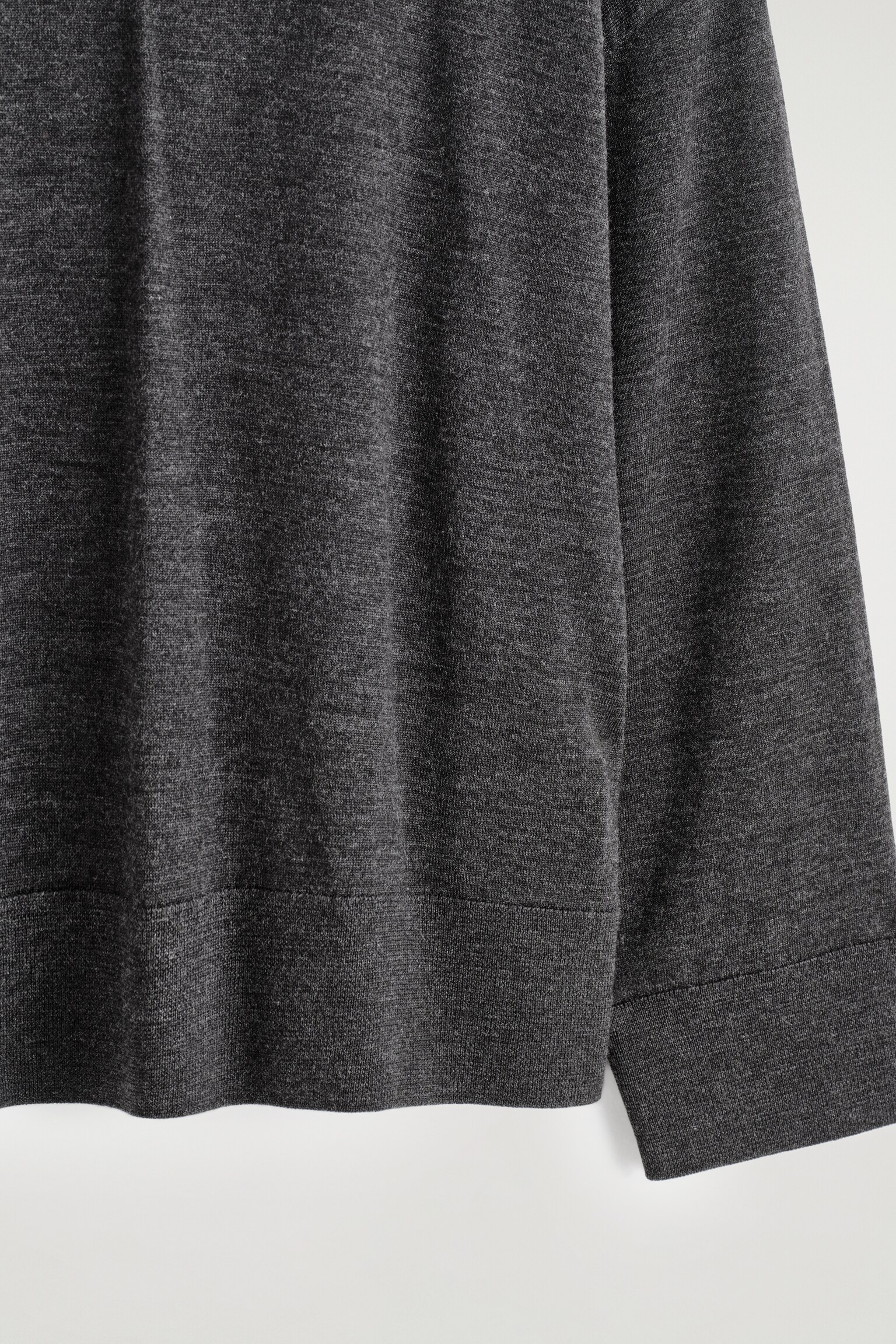 SVETER S ROLÁKOM Z MERINO VLNY - TMAVOŠEDÁ MELÍROVANÁ/NAVY/DARK-RED MÉLANGE - 6