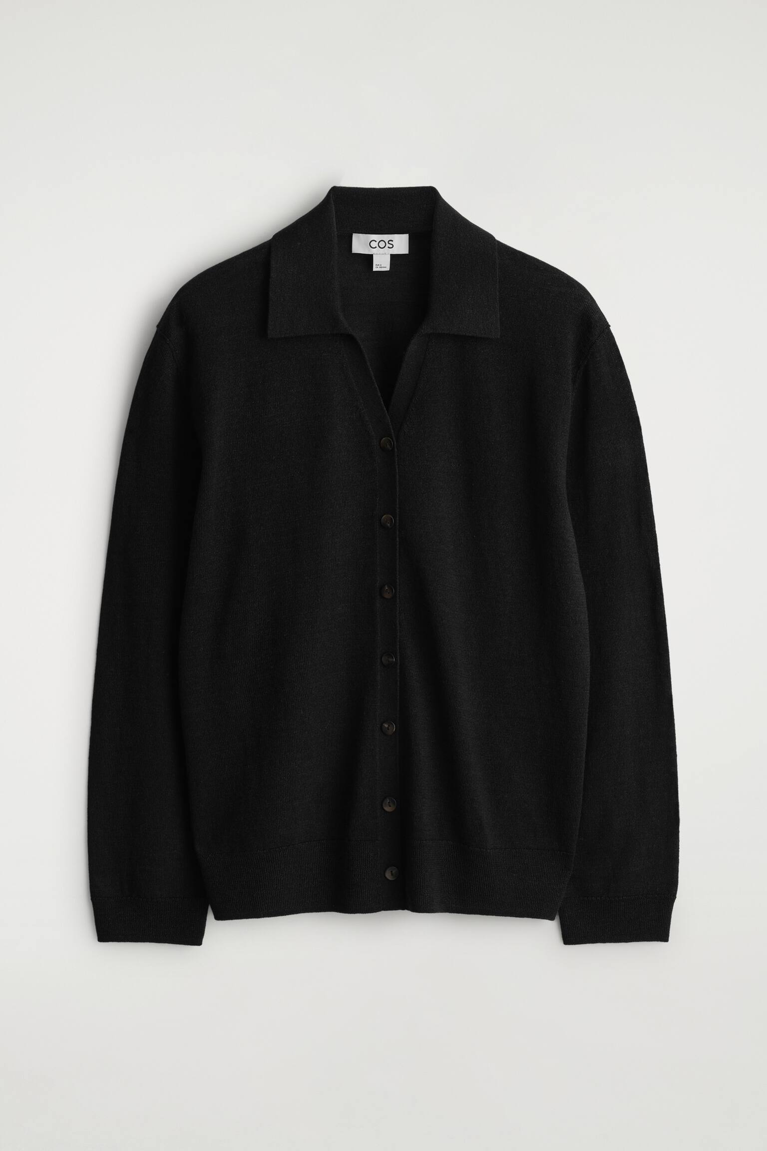 CAMICIA IN MAGLIA DI LINO E LANA MERINO - NERO/PIETRA MÉLANGE - 2