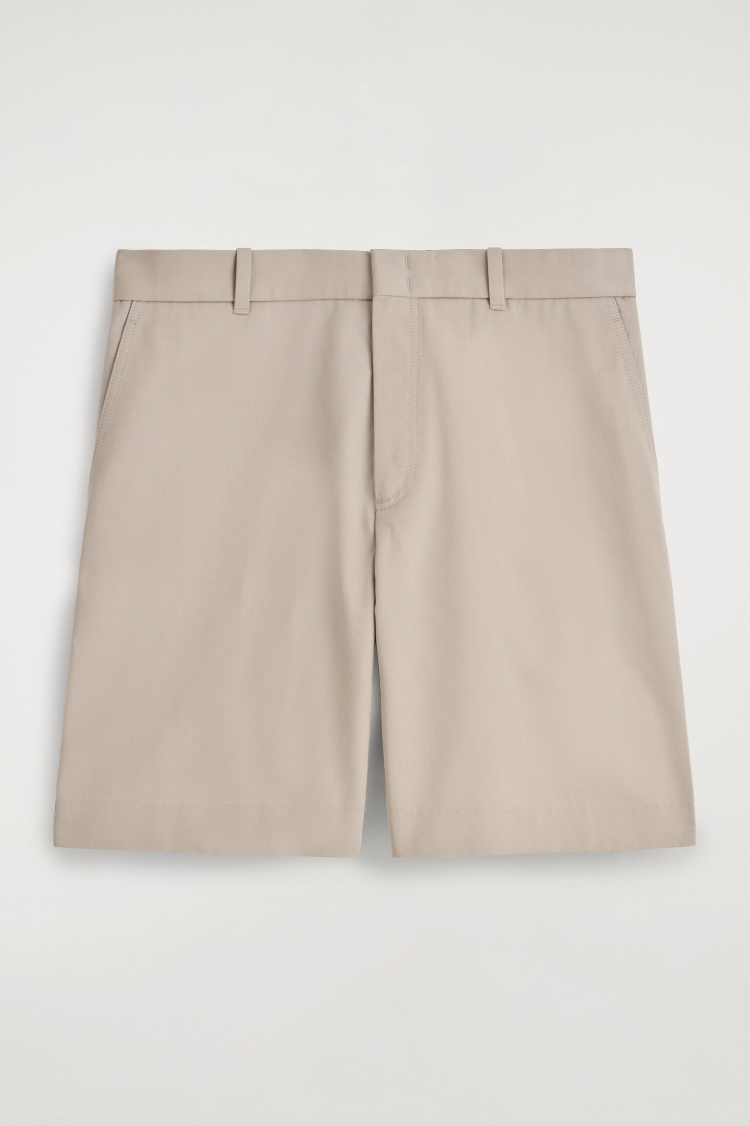COTTON CHINO SHORTS - MOLE/DARK BROWN - 2