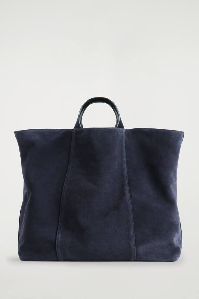 CONVERTIBLE TOTE BAG - SUEDE - NAVY - 1