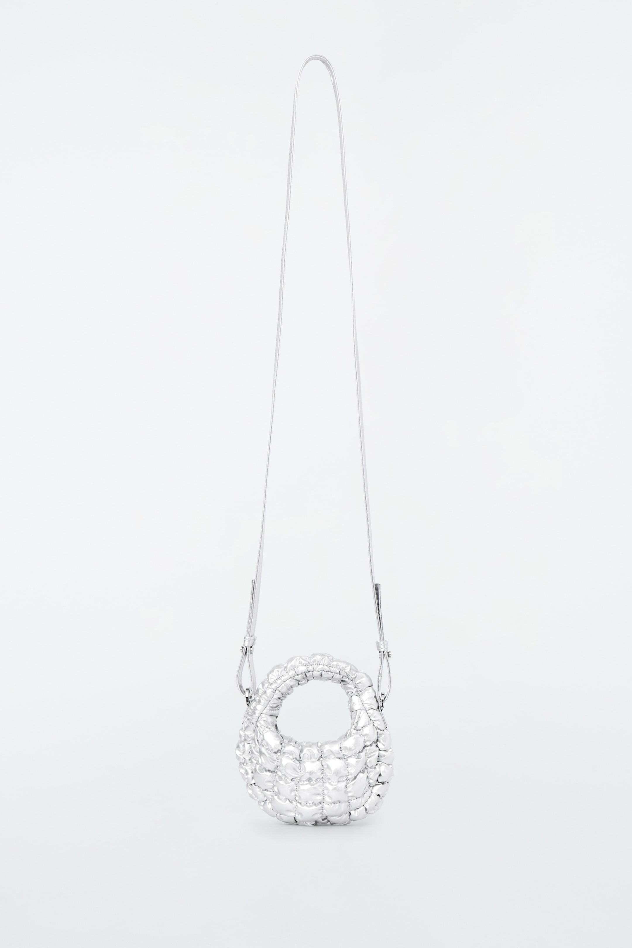 Zobacz większy obraz: PIKOWANA TOREBKA TYPU CROSSBODY – WERSJA NANO - SREBRZYSTY - ONA | H&M PL 3