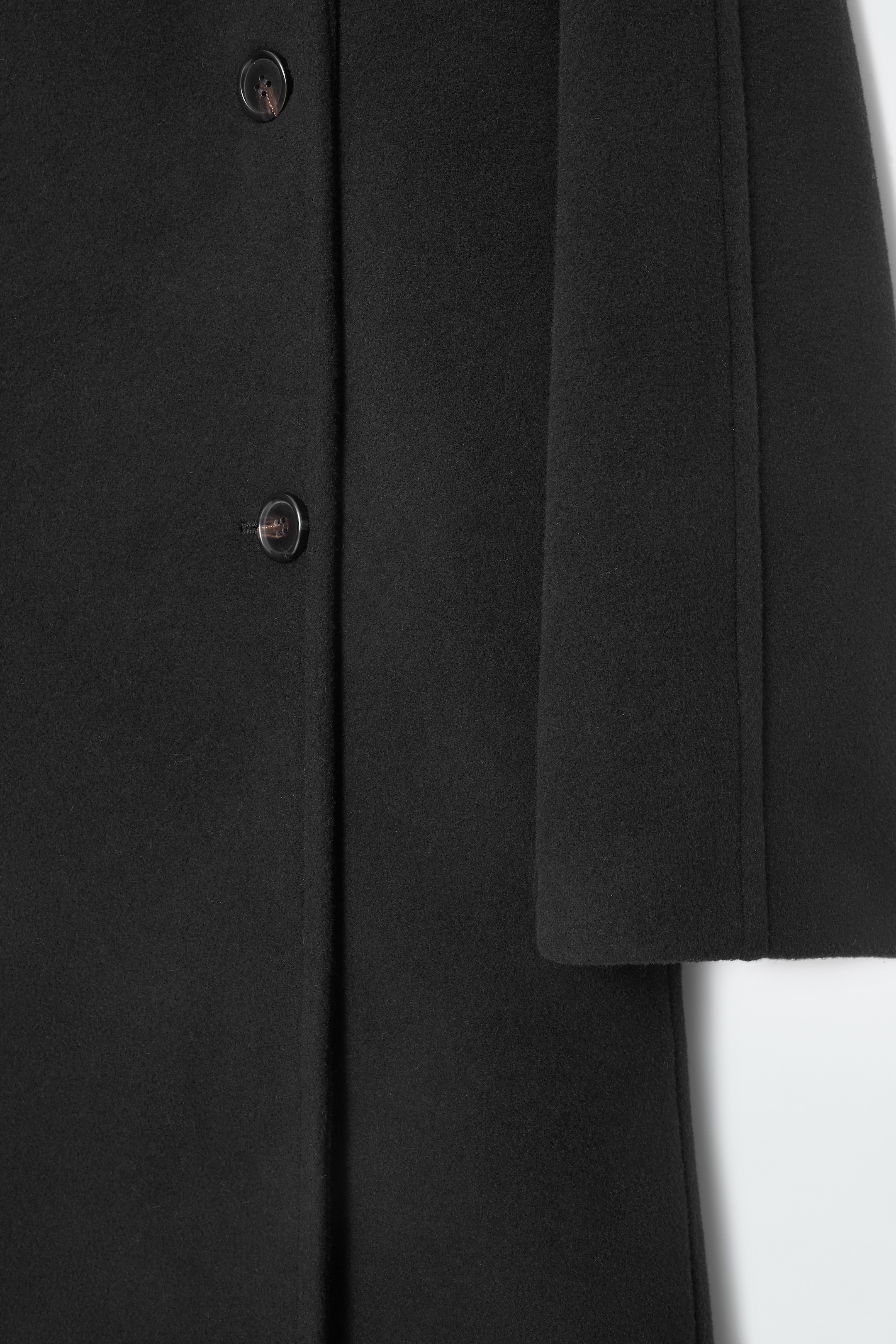 View larger image: OVERSIZED DOUBLE-BREASTED WOOL LONG COAT - BLACK - Ladies | H&M GB 2