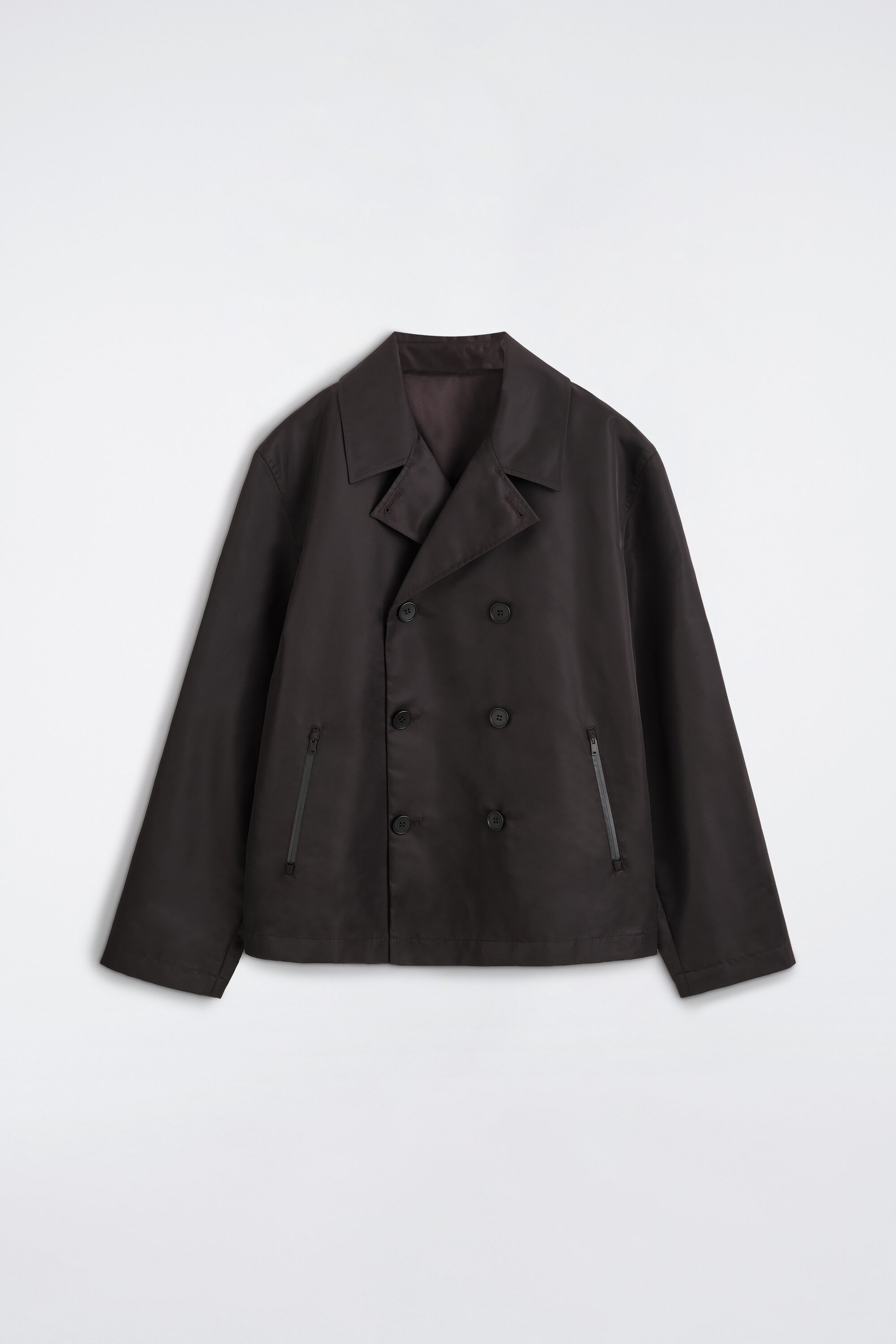 TECHNICAL NYLON SHORT TRENCH JACKET - thumbnail 6