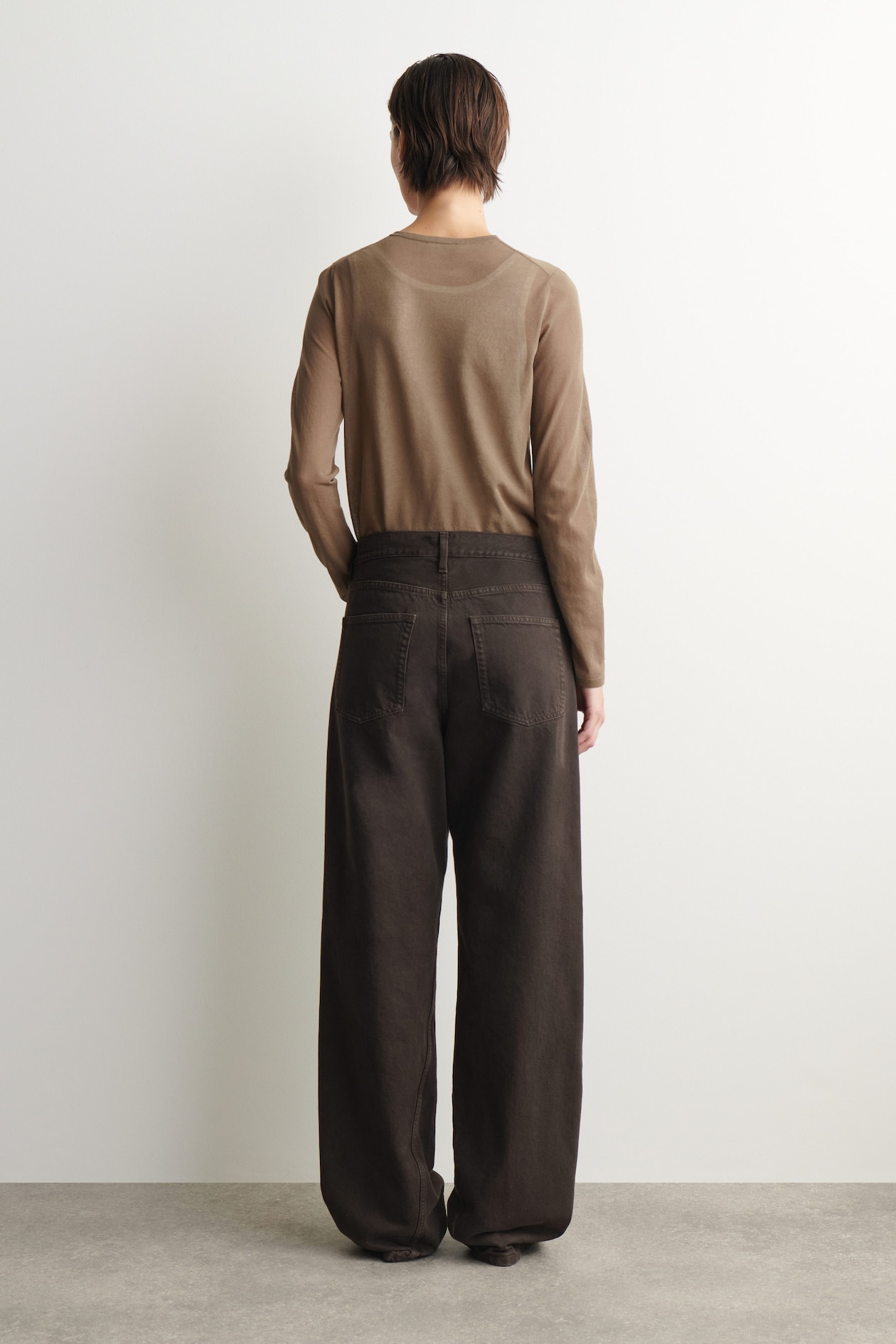 FACADE STRAIGHT-LEG JEANS — BROWN