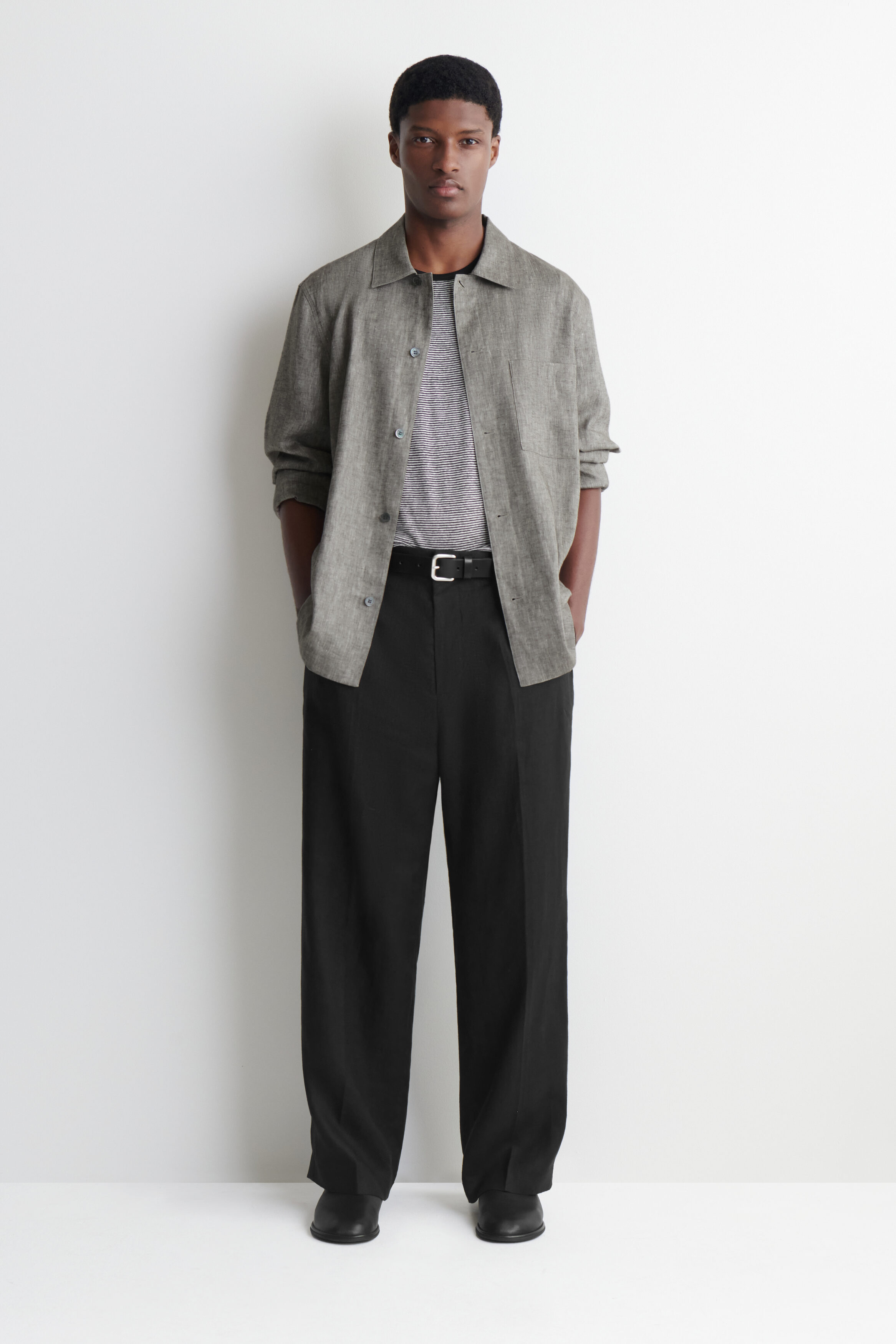 LINEN-JERSEY T-SHIRT - thumbnail 2