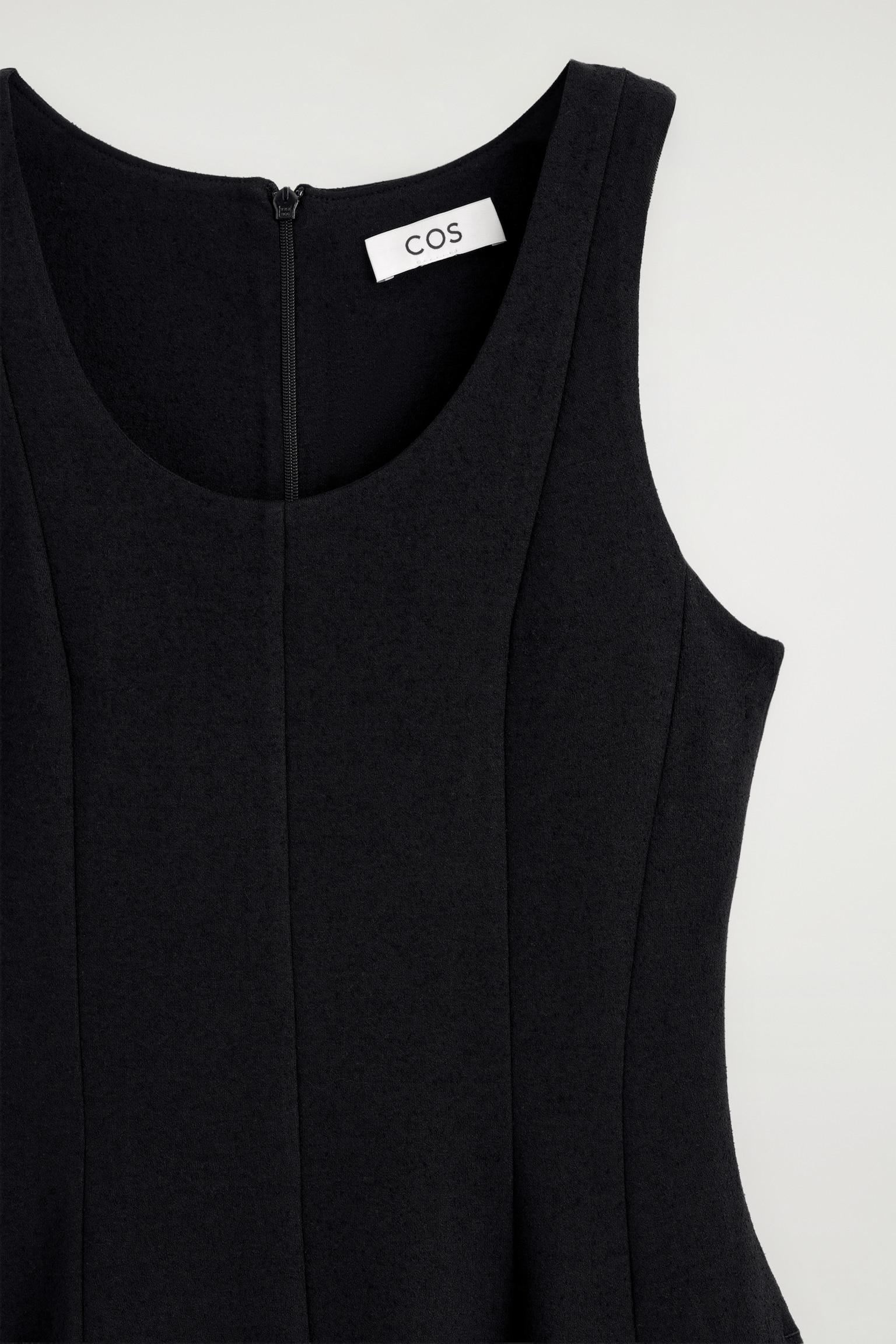 ROBE MIDI SCULPTÉE EN COTON - NOIR/BLANC - 3