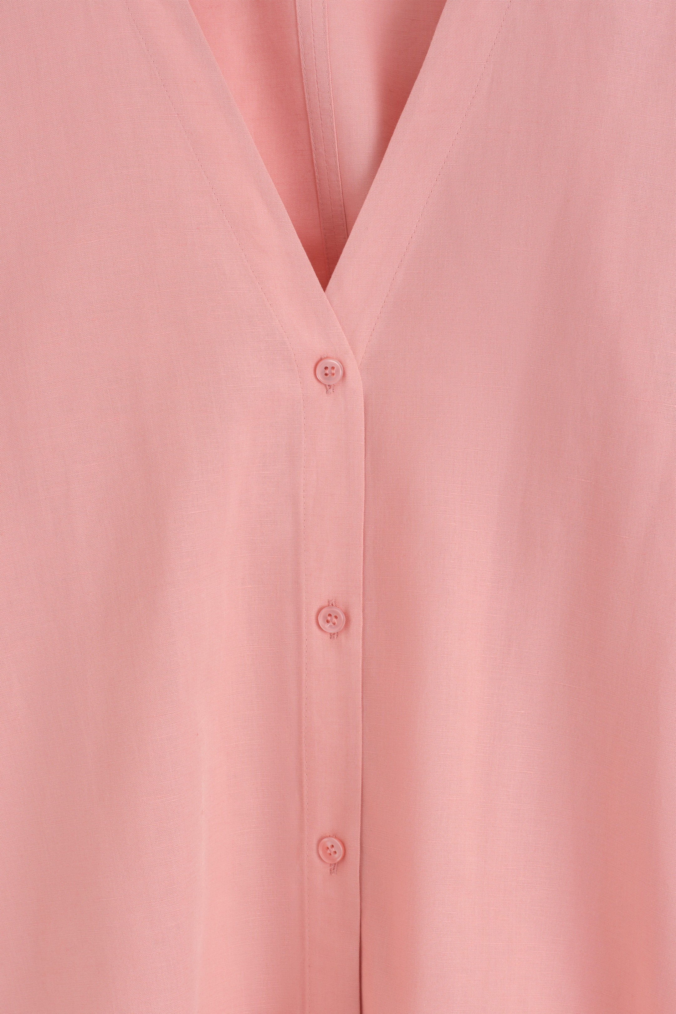 Größeres Bild ansehen: HEMD AUS LEINEN-BAUMWOLL-MIX MIT V-AUSSCHNITT - ROSA - Ladies | H&M DE 9