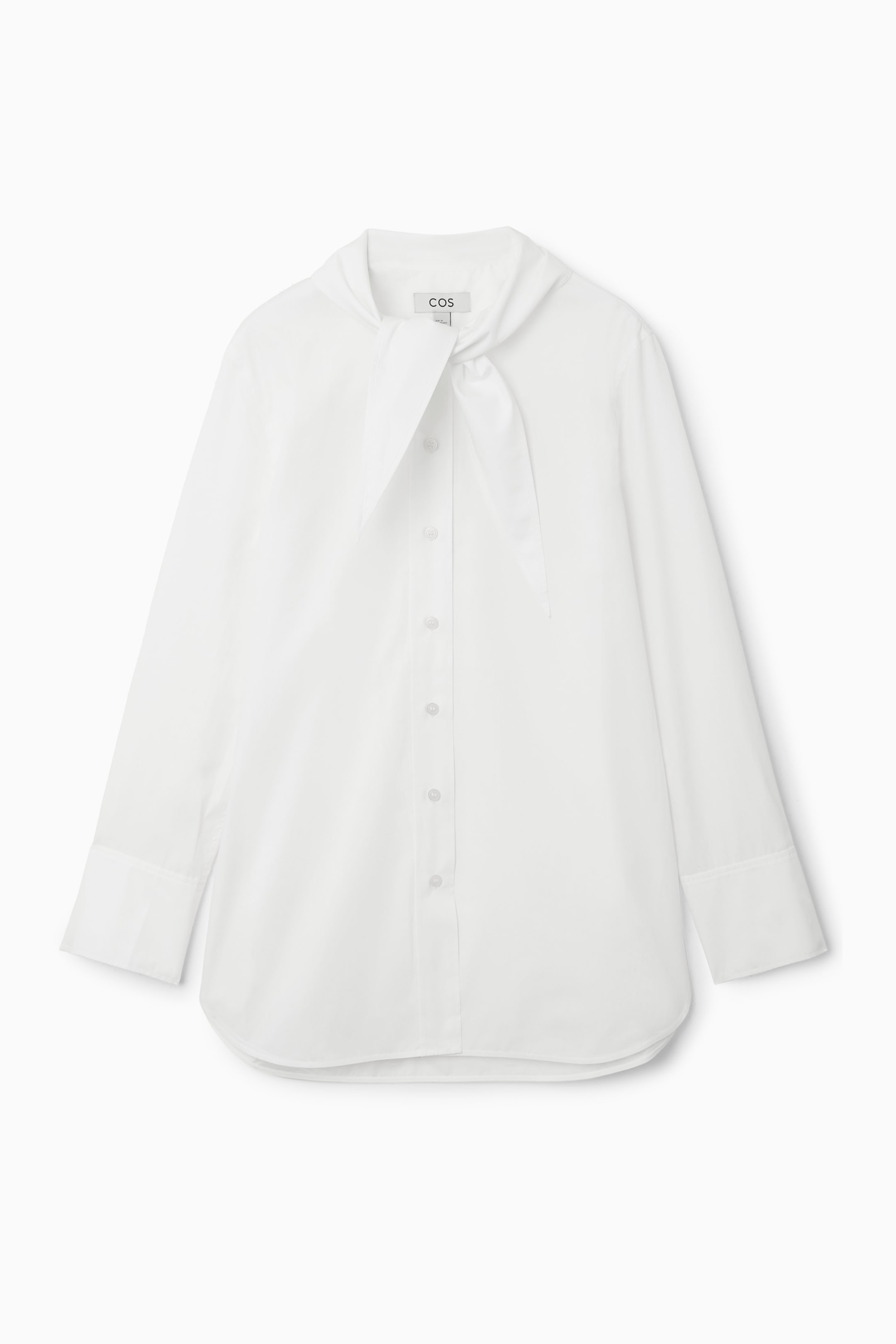 View larger image: TIE-NECK DAGGER-COLLAR SHIRT - WHITE - Ladies | H&M GB 1