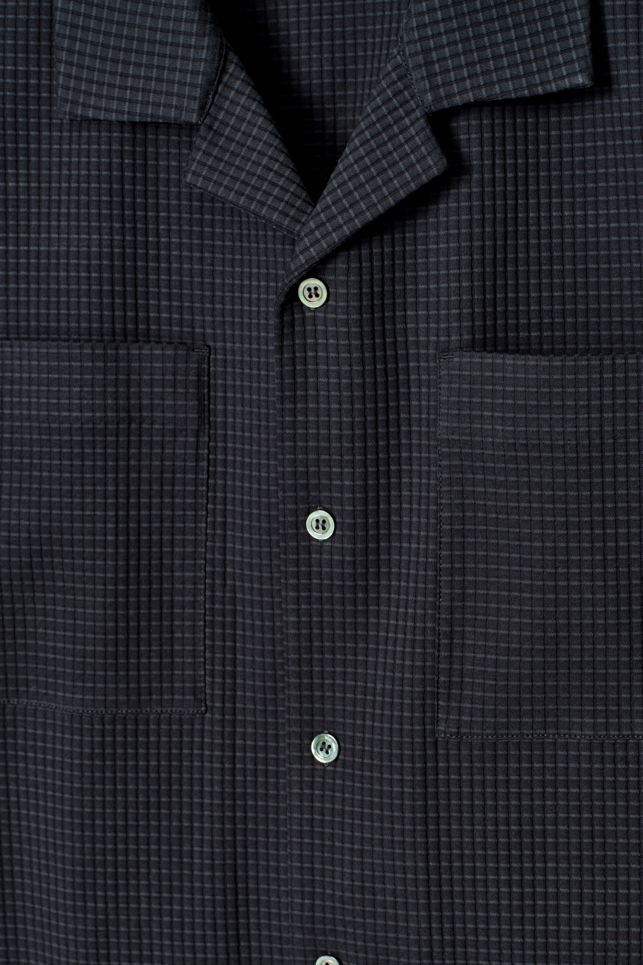Agrandir l'image: CHEMISE RESORT DÉCONTRACTÉE EN COTON TEXTURÉ - BLEU MARINE - HOMME | H&M FR 8