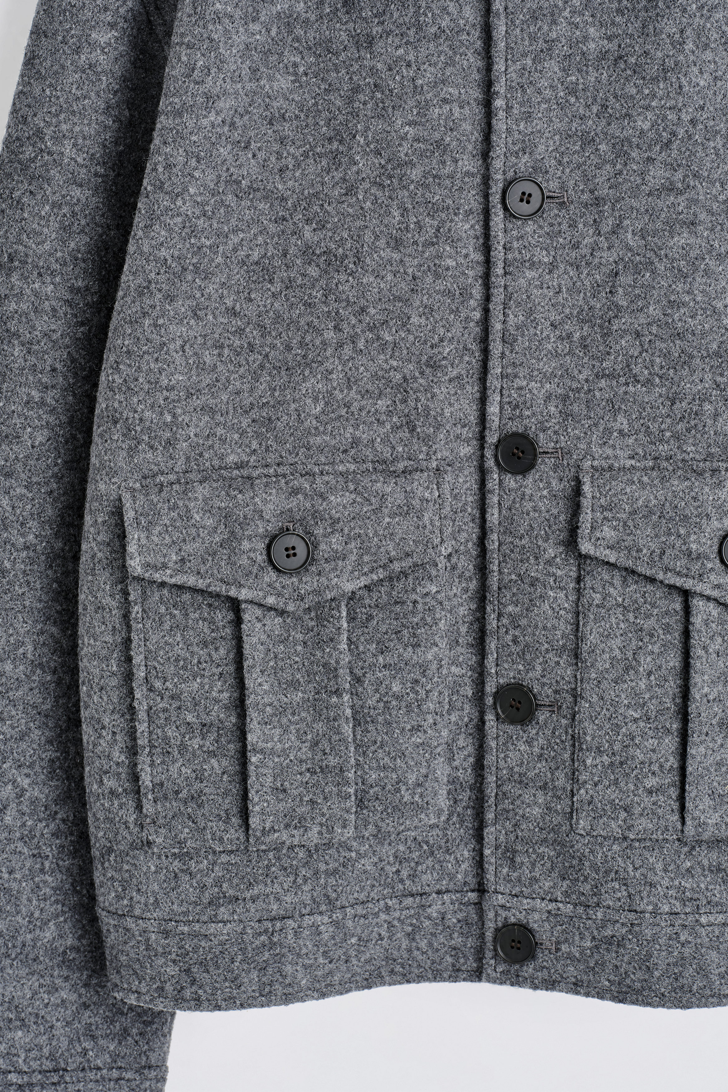 BOILED-WOOL JACKET - GREY MÉLANGE | COS DK