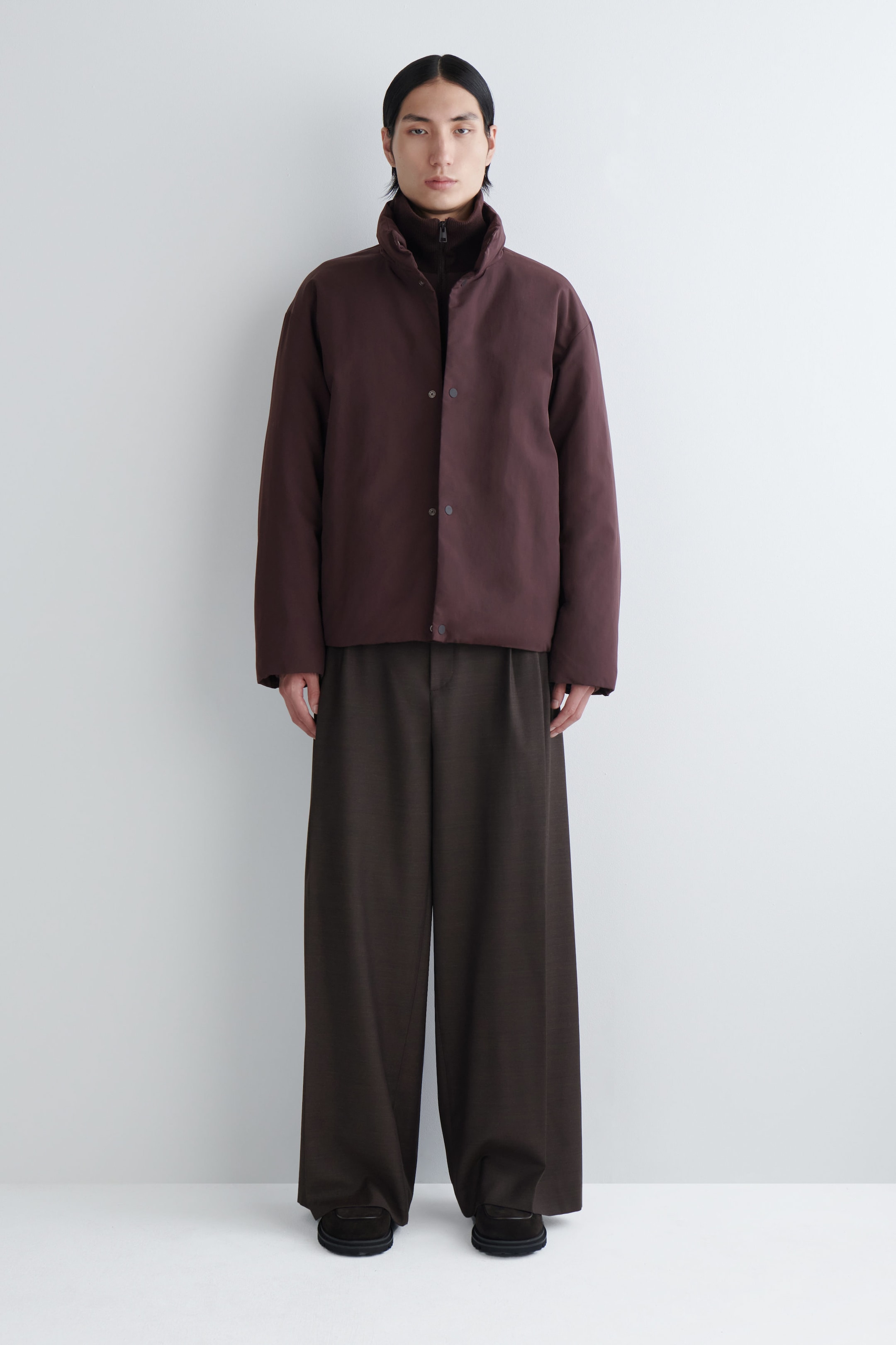 PADDED FUNNEL-NECK DOWN JACKET
