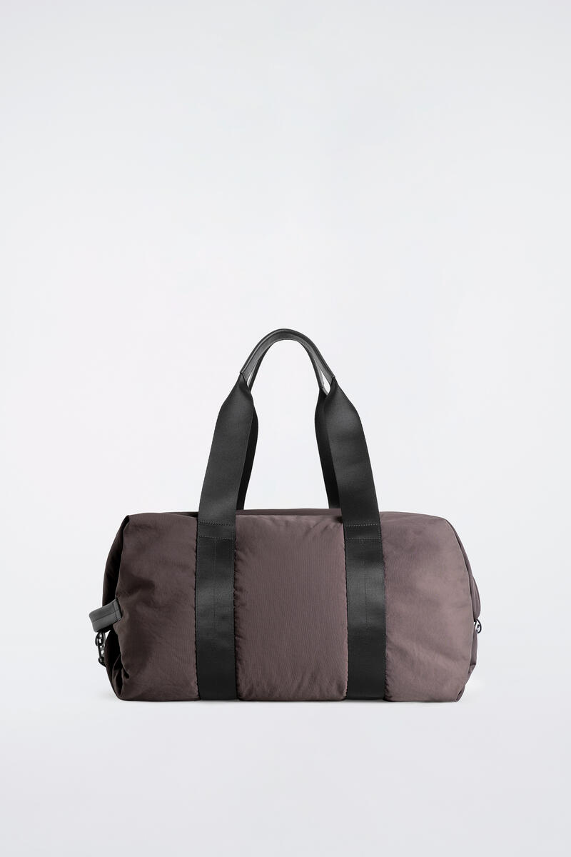 Leather-Detail Duffel Bag - Nylon