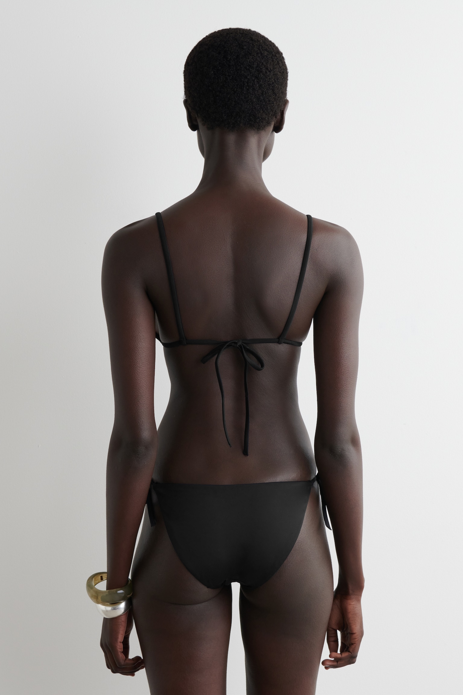 HAUT DE BIKINI TRIANGLE ORNÉ - NOIR - 4