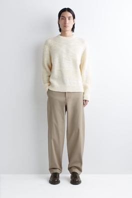 COTTON REGULAR-FIT STRAIGHT-LEG CHINOS — BEIGE 1