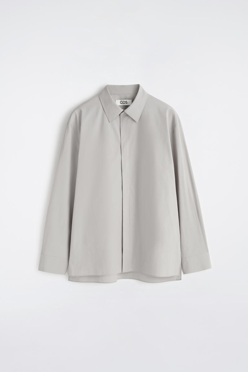 Tailored Cotton Shirt in Gray