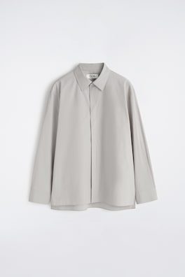 TAILORED COTTON SHIRT — DOVE GREY 7