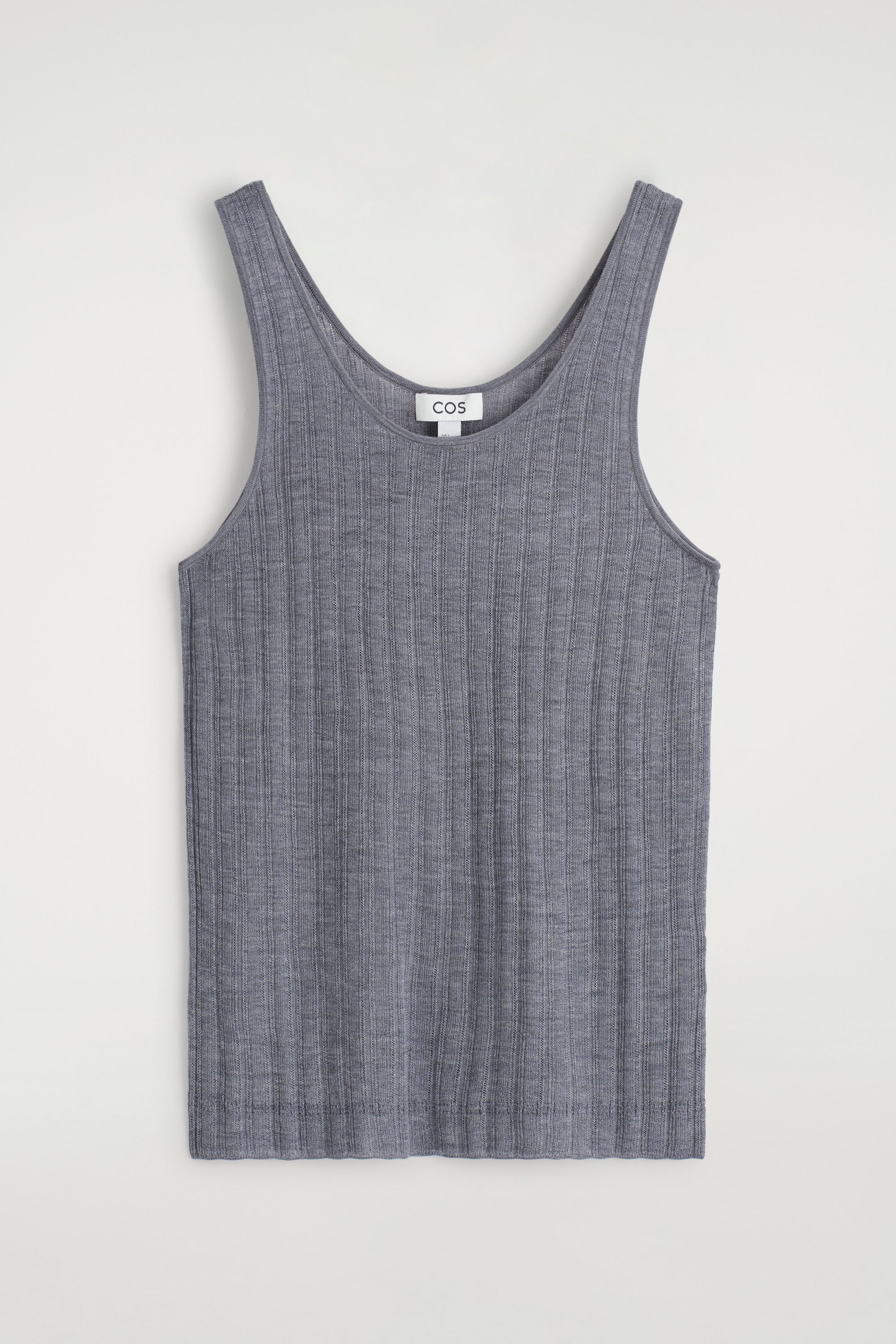 RIBBED-KNIT SILK TANK TOP