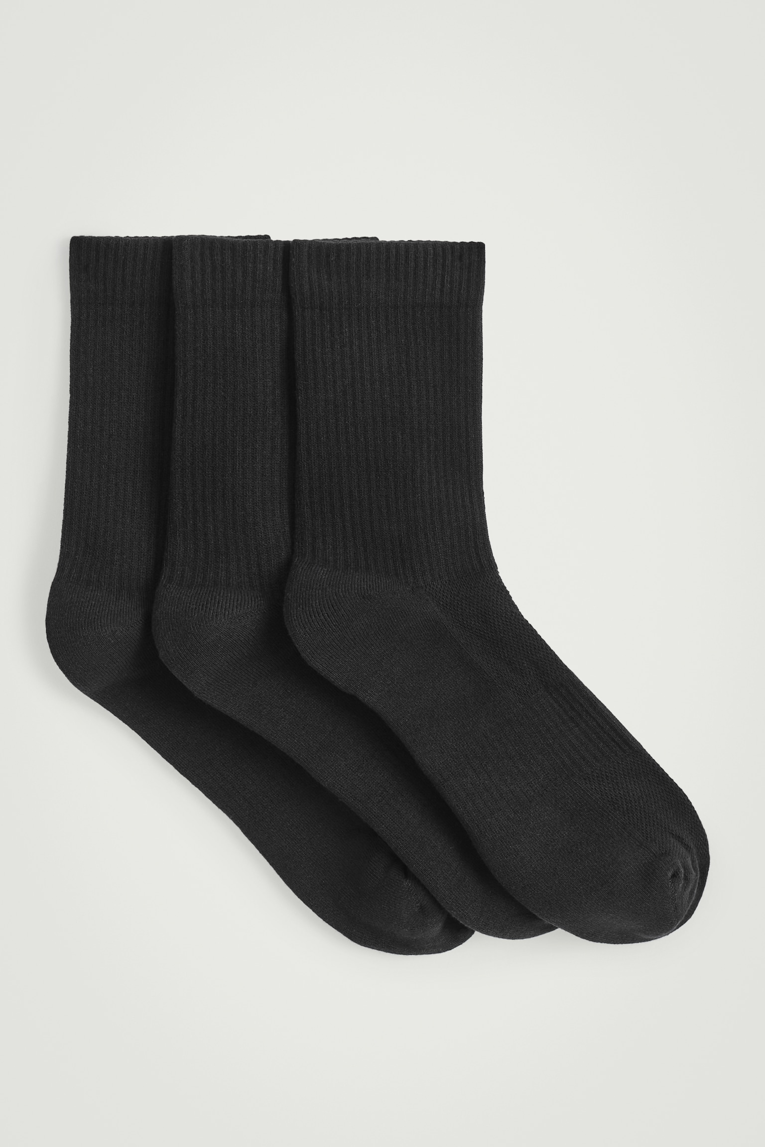 SET DE 3 ȘOSETE SPORT CU MODEL REIAT - NEGRU/ALB-OFF-WHITE