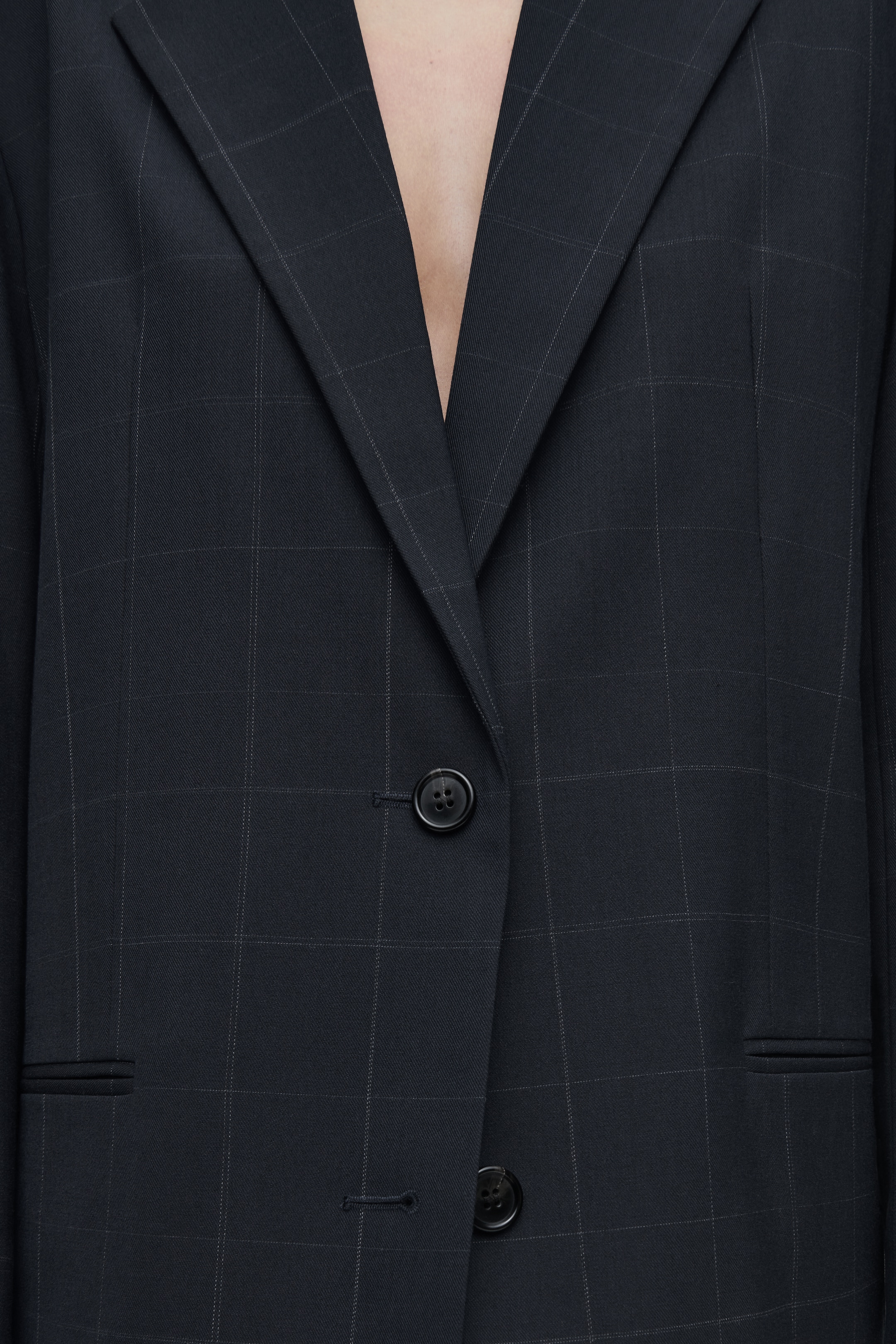 Agrandir l'image: BLAZER OVERSIZE À CARREAUX - BLEU MARINE / CARREAUX - FEMME | H&M CH 2