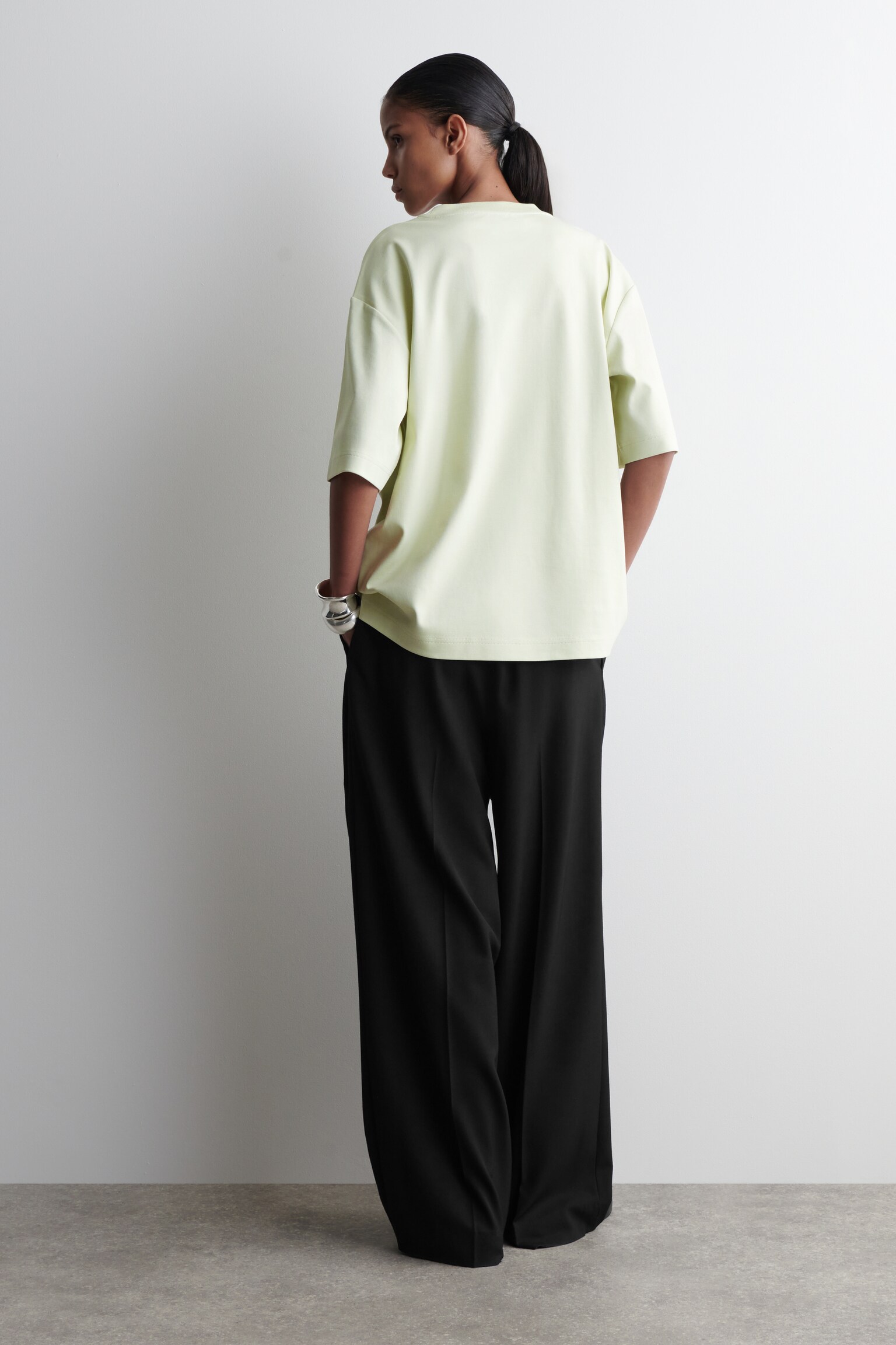T-SHIRT OVERSIZE IN COTONE - VERDE CHIARO/ROSSO SCURO/BIANCO/NERO - 3