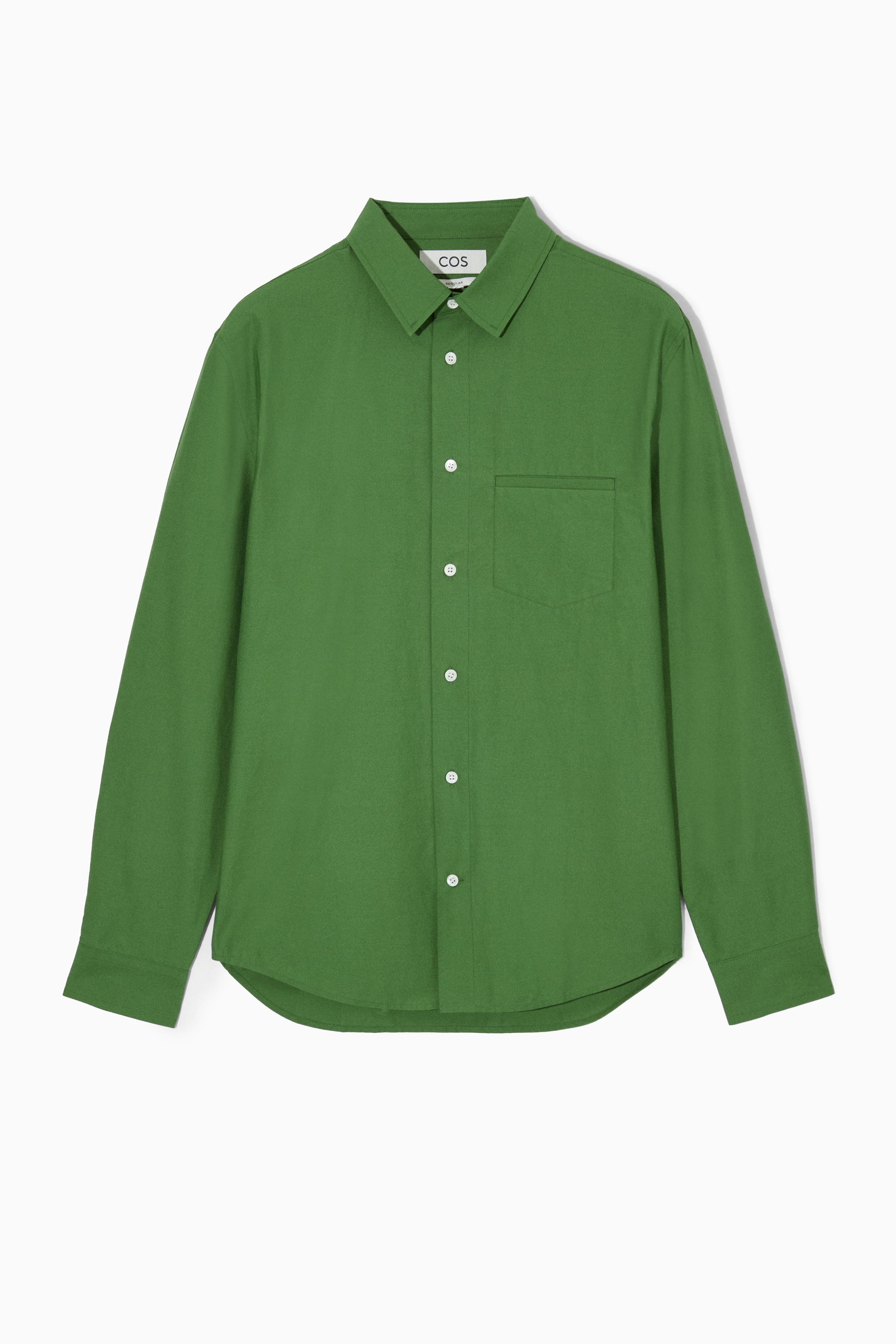 Grösseres Bild ansehen: BAUMWOLLHEMD MIT STEPPNÄHTEN - GRÜN - HERREN | H&M CH 1