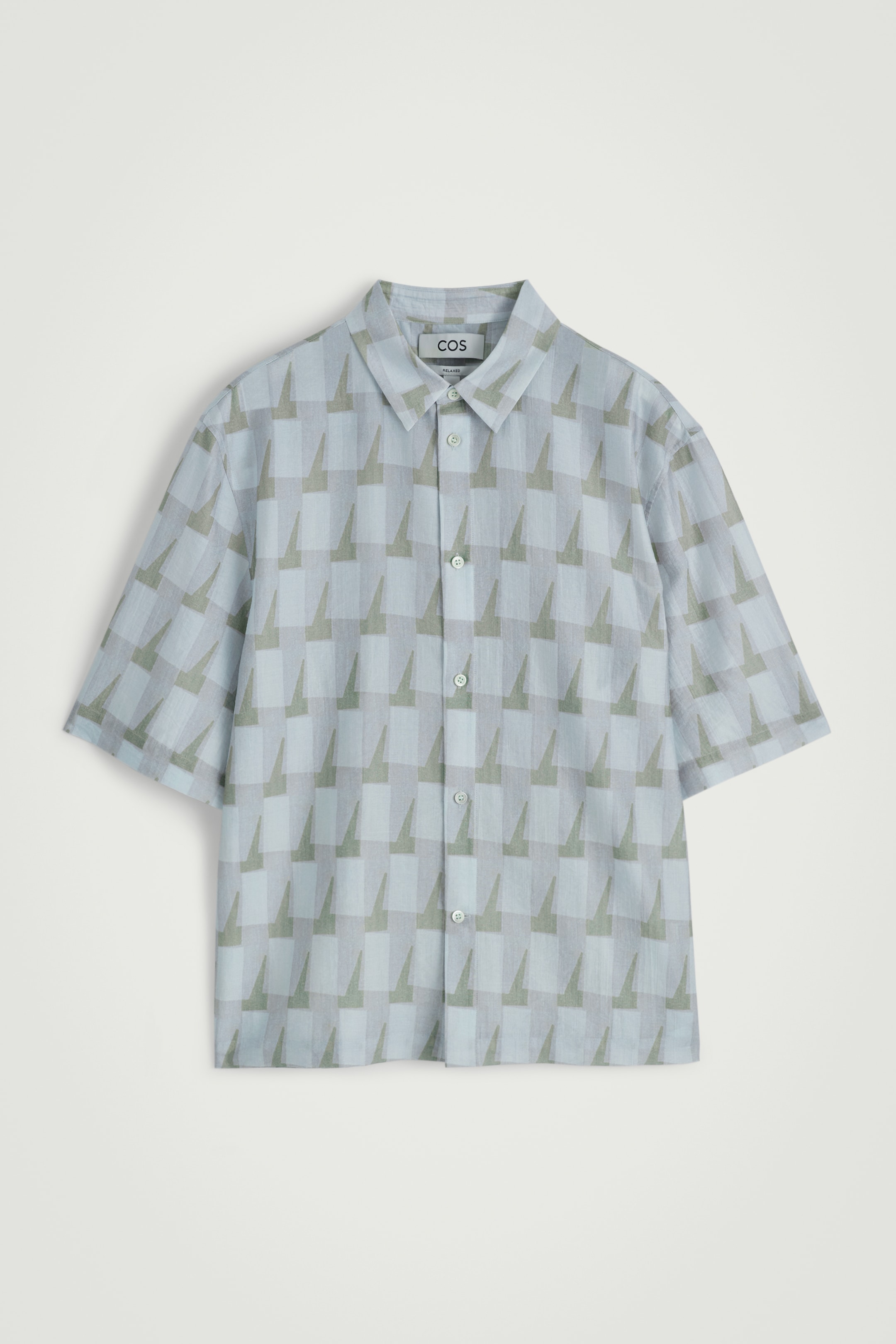Agrandir l'image: CHEMISE À MANCHES COURTES ET IMPRIMÉ GÉOMÉTRIQUE - BLEU CLAIR / IMPRIMÉ - HOMME | H&M FR 6