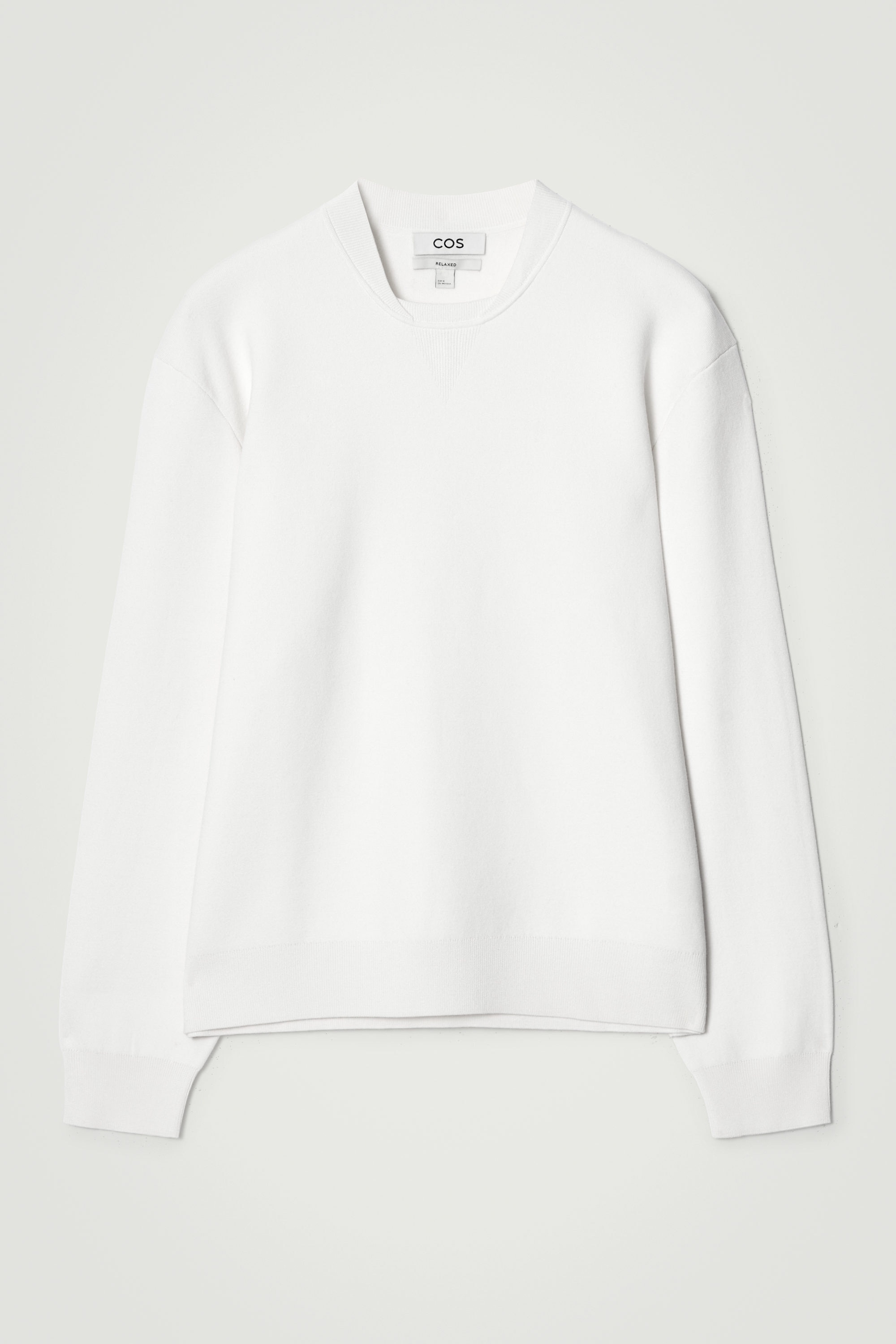 IIROT ニットDouble face pullover_White DOUBLE-FACED BOMBER-NECK KNITTED SWEATER - OFF-WHITE | COS