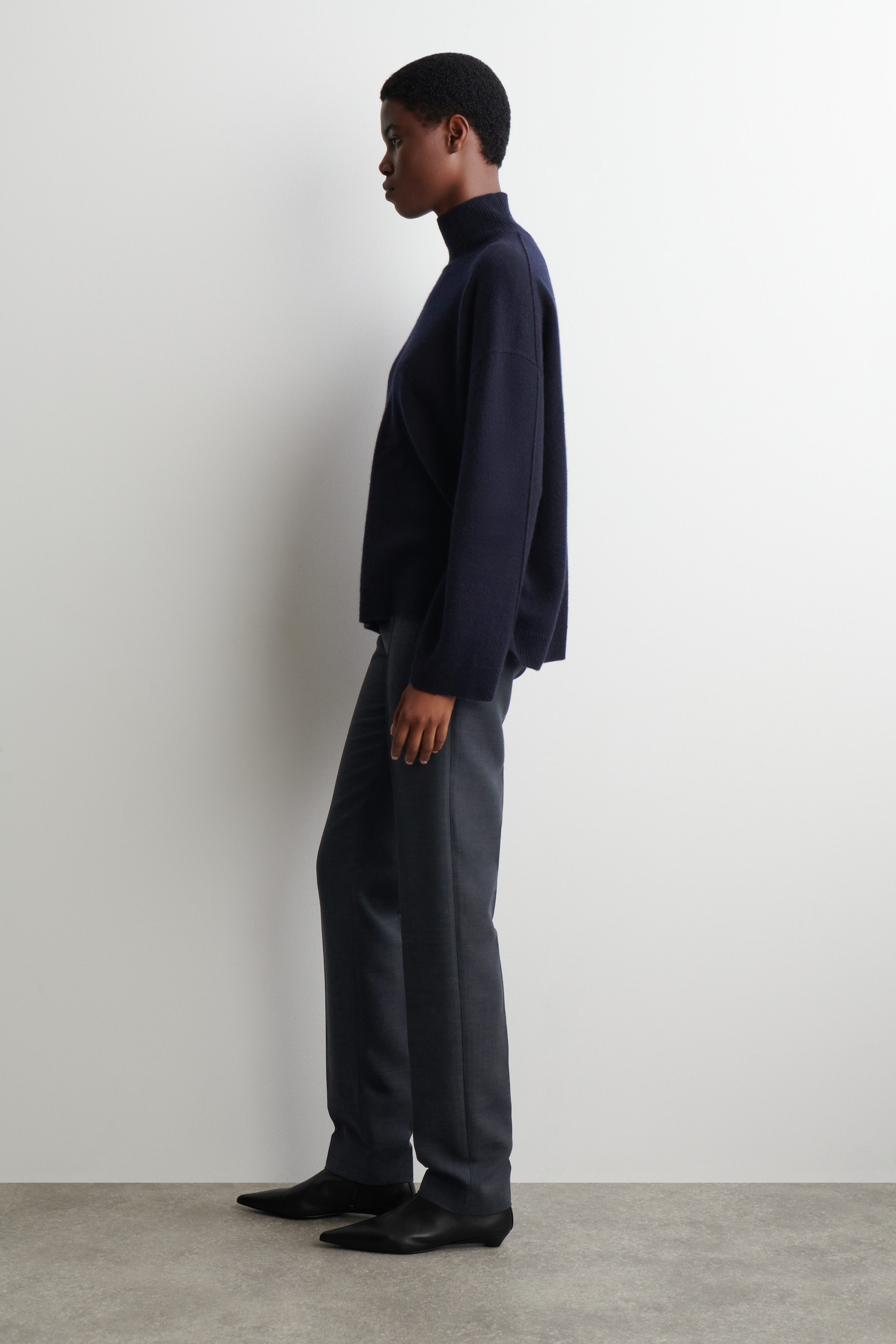 CASHMERE FUNNEL-NECK SWEATER