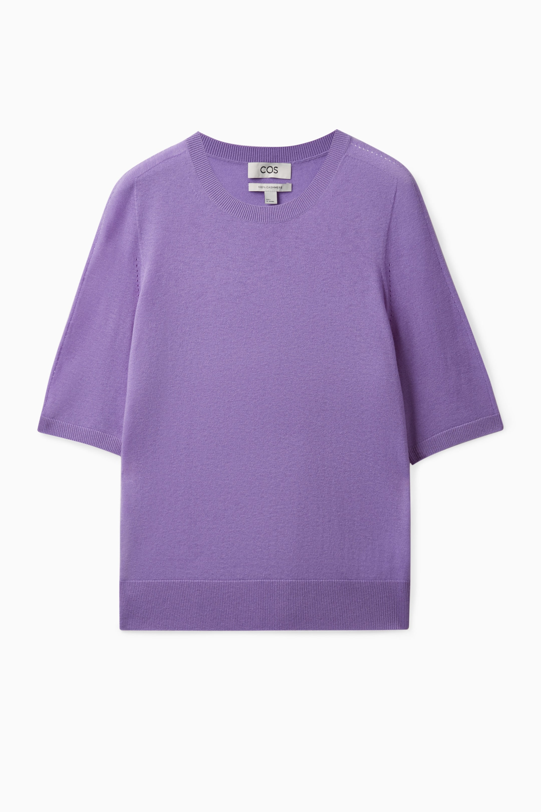 KNITTED PURE CASHMERE T-SHIRT