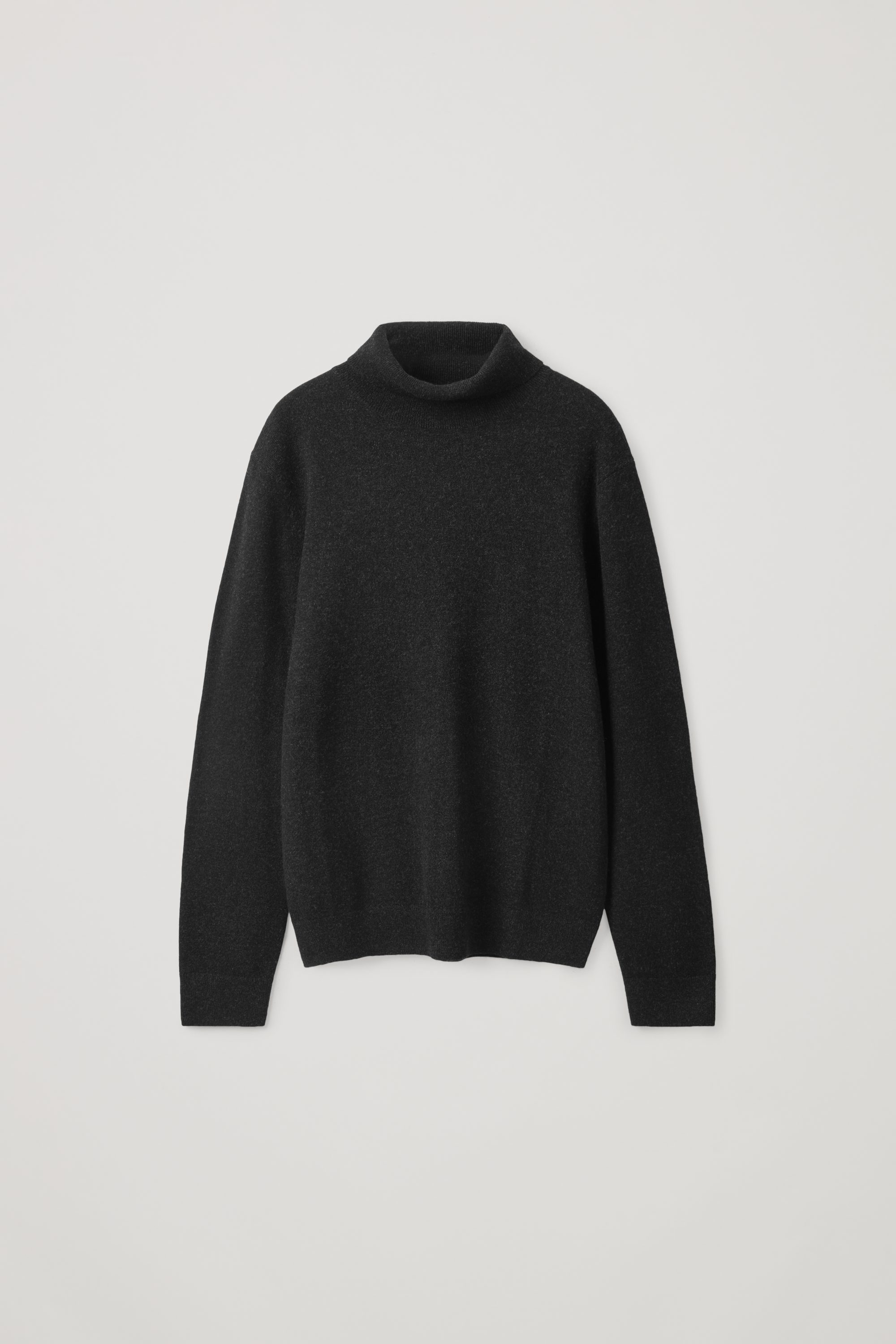 MELANGE TURTLENECK JUMPER - BLACK MELANGE | COS