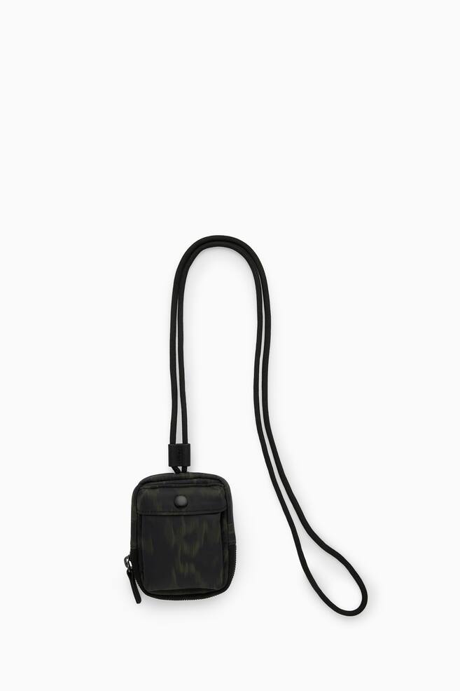 ANIMAL-PRINT MINI CROSSBODY POUCH - NYLON - GREY / ANIMAL PRINT - 1