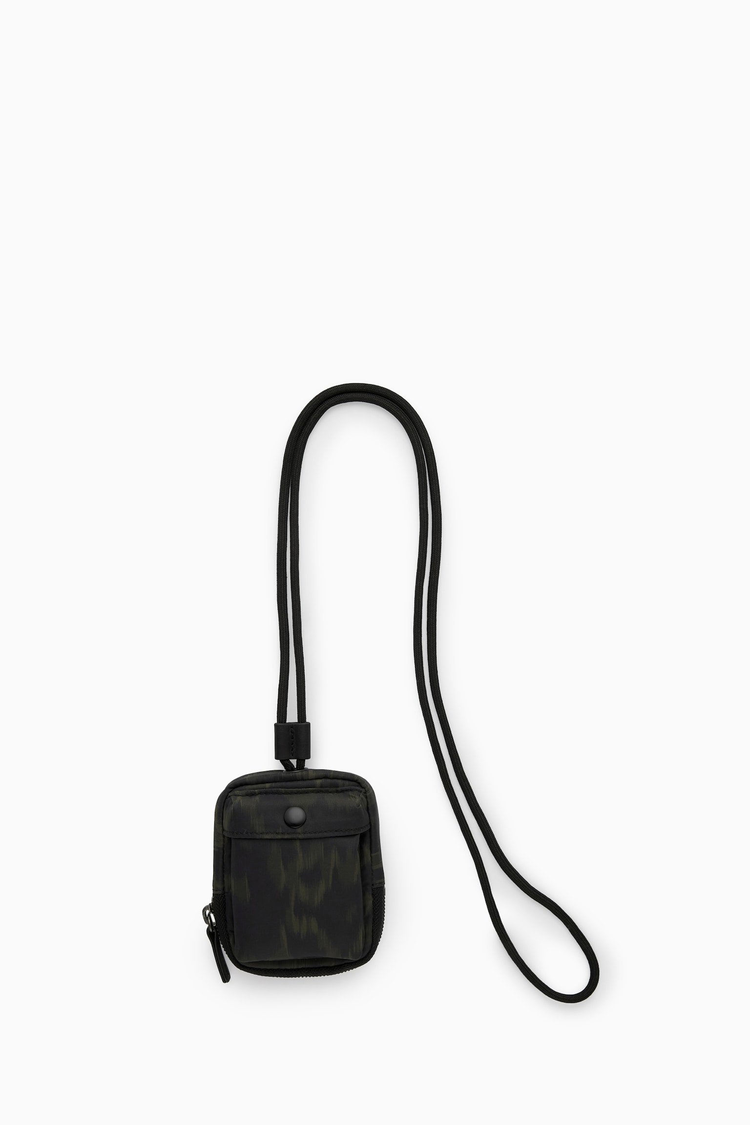 ANIMAL-PRINT MINI CROSSBODY POUCH - NYLON - GREY / ANIMAL PRINT