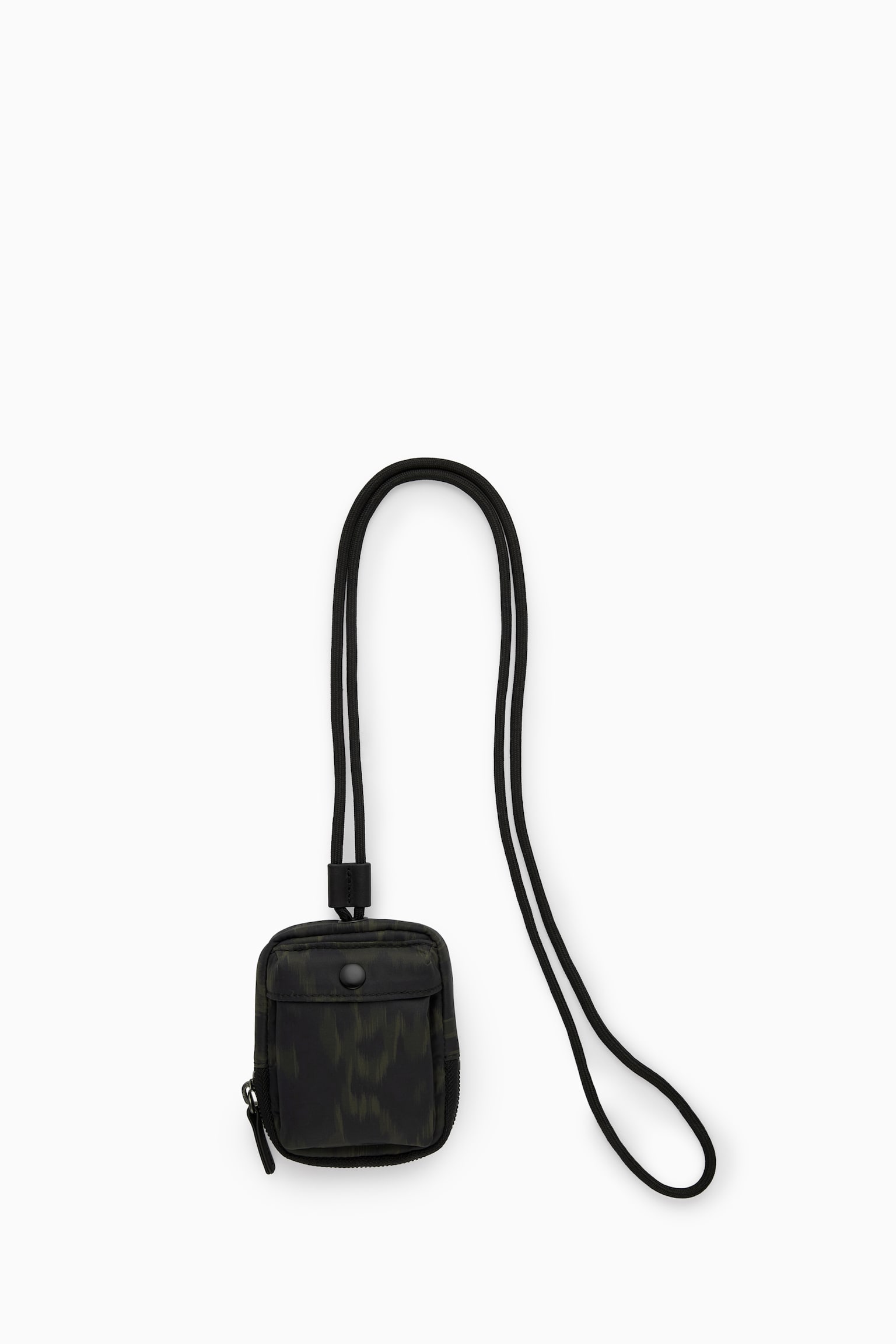 KLEINE UMHÄNGETASCHE AUS NYLON MIT ANIMAL-PRINT - GRAU/ANIMAL-PRINT