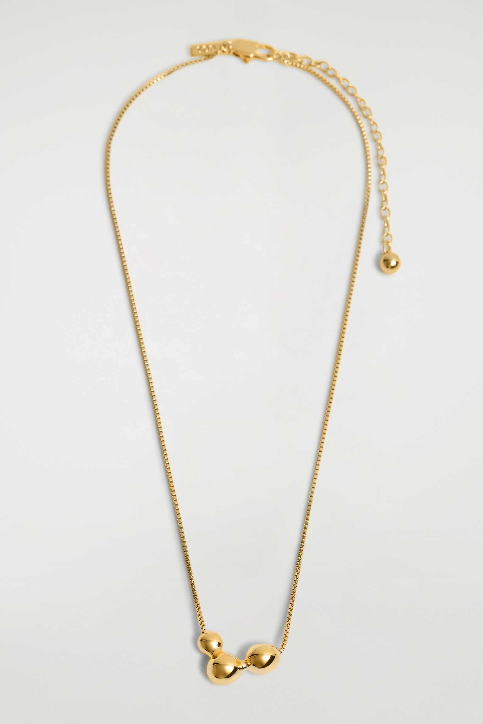 COLLANA CON PENDENTE A FORMA DI BOLLE - ORO/ARGENTO - 2