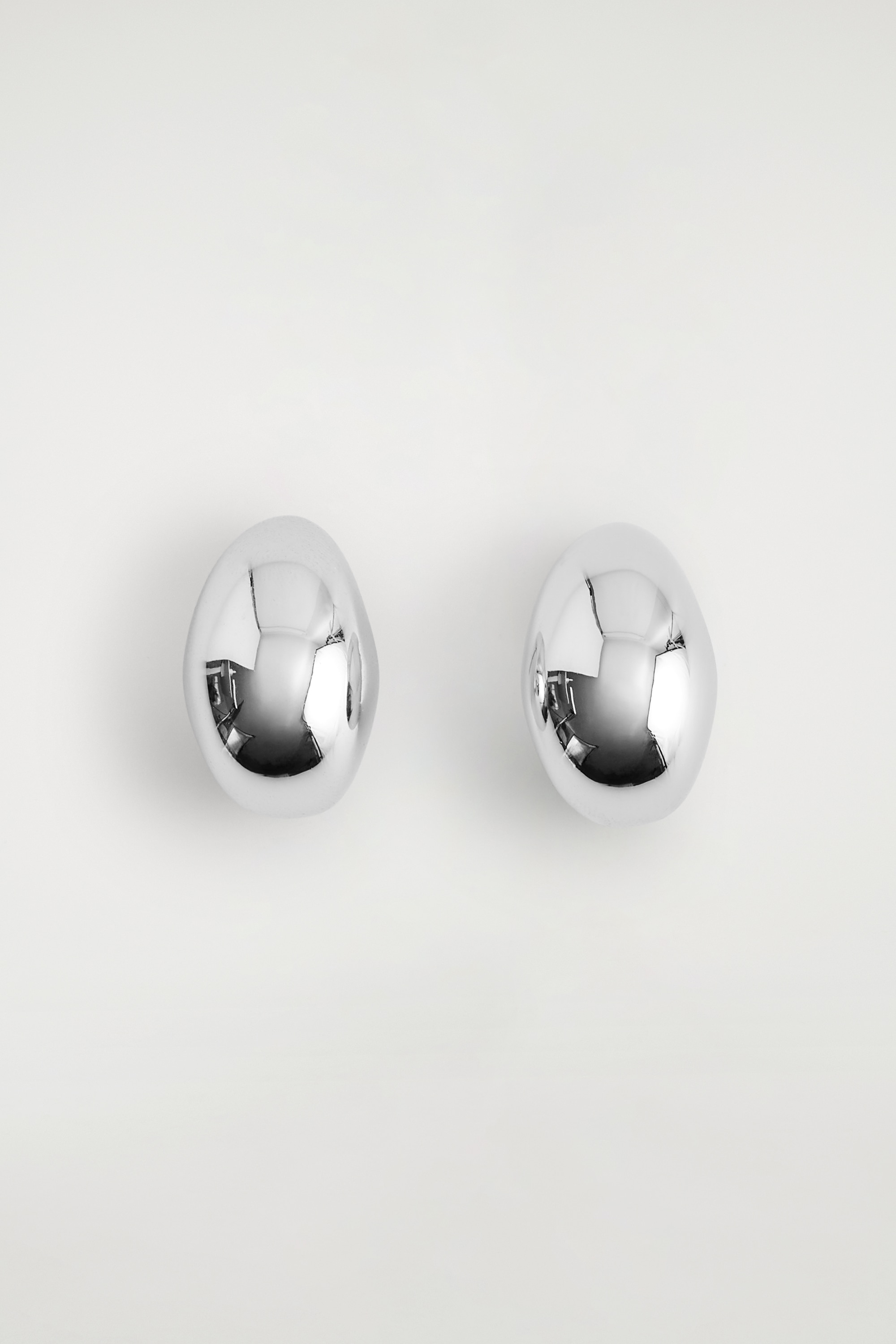 BOUCLES D'OREILLES DÔME ARRONDIES - ARGENTÉ/DORÉ