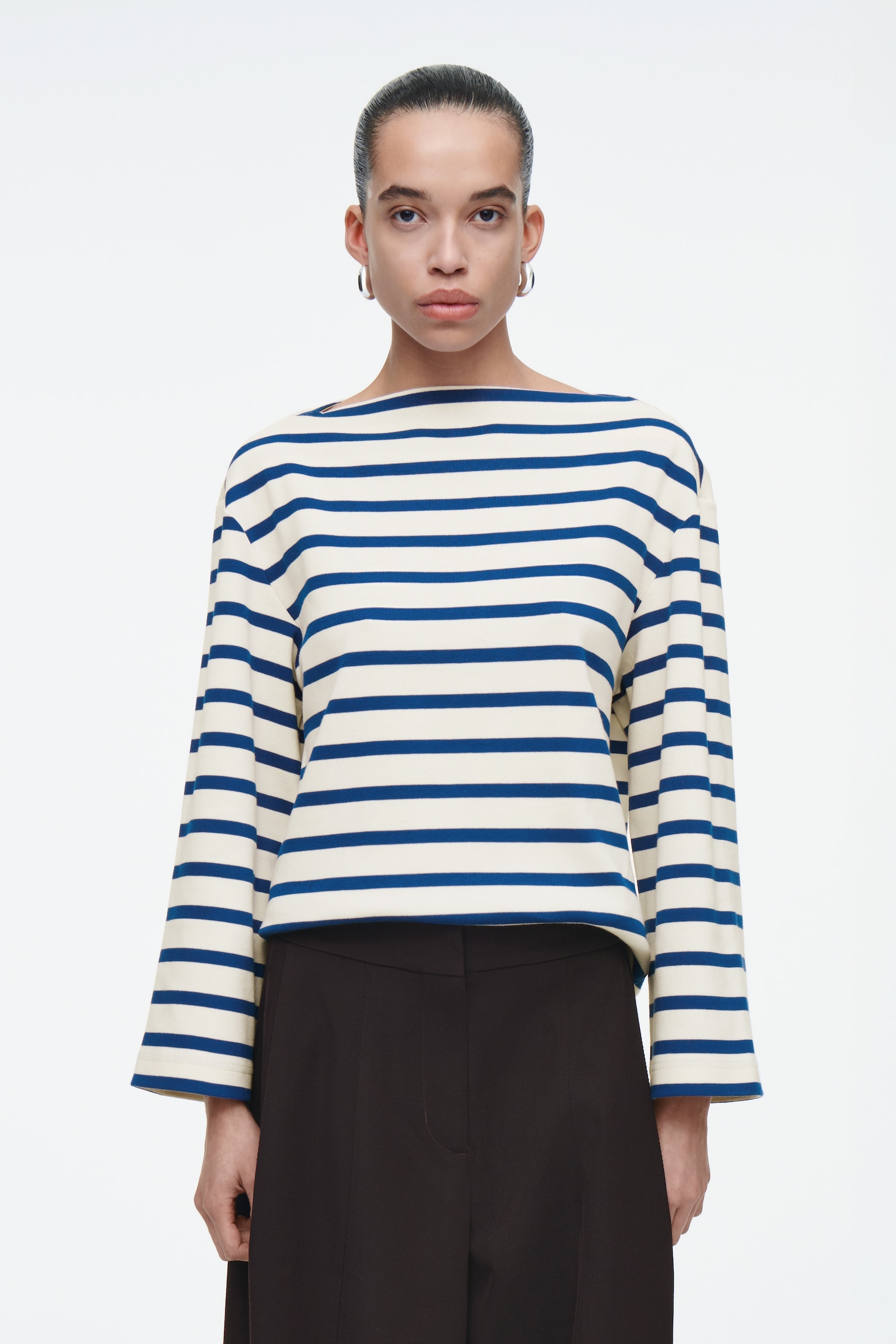 TOP DE RAYAS CON ESCOTE BARCO - BLANCO/RAYAS/AZUL MARINO/A RAYAS - 1