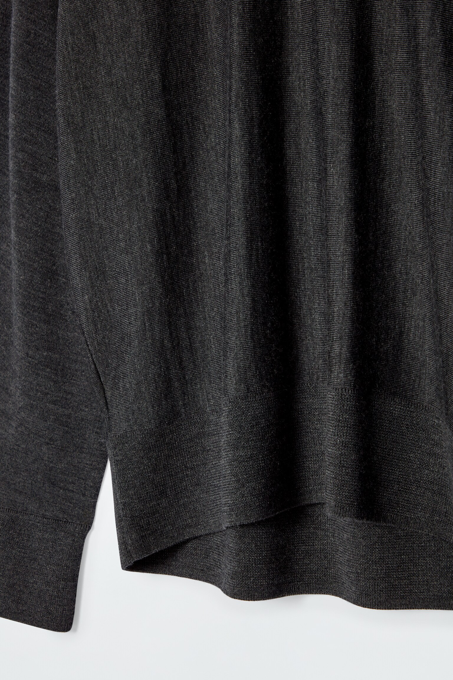 PULL SILHOUETTE ARRONDIE EN LAINE MÉRINOS - GRIS CHINÉ - 6