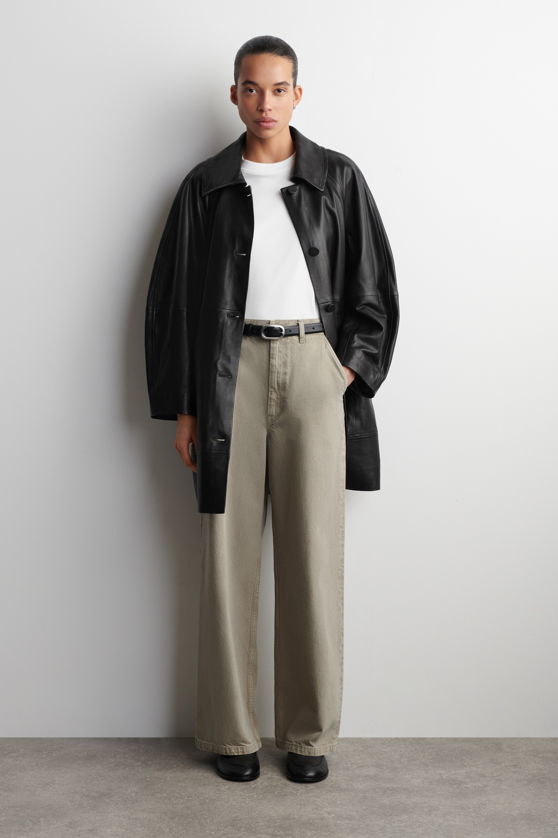 Ingrandisci l'immagine: WIDE-LEG DENIM TROUSERS - GREY - DONNA | H&M CH 1
