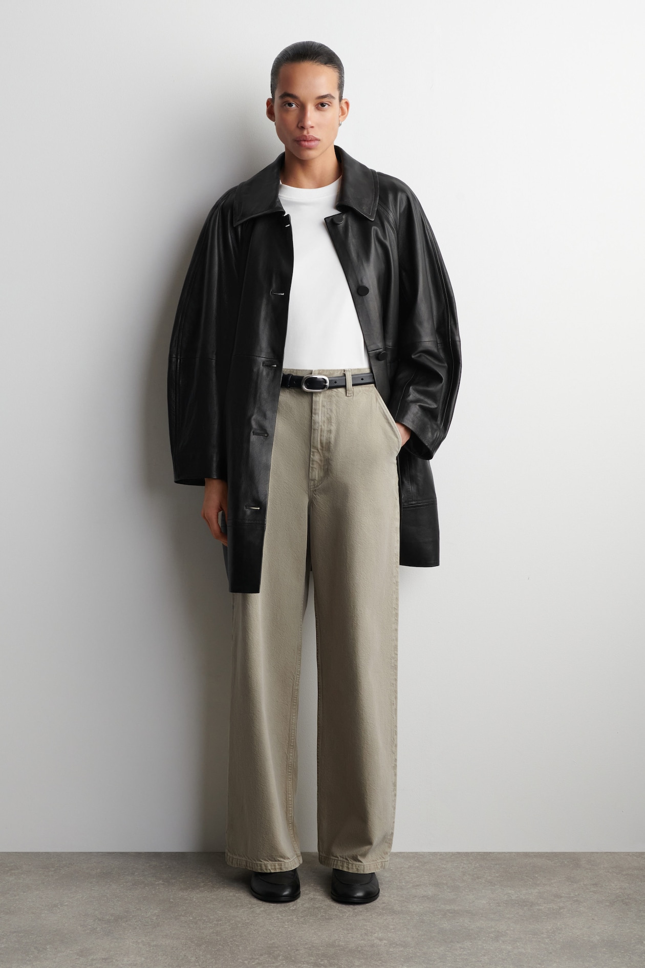 WIDE-LEG DENIM TROUSERS