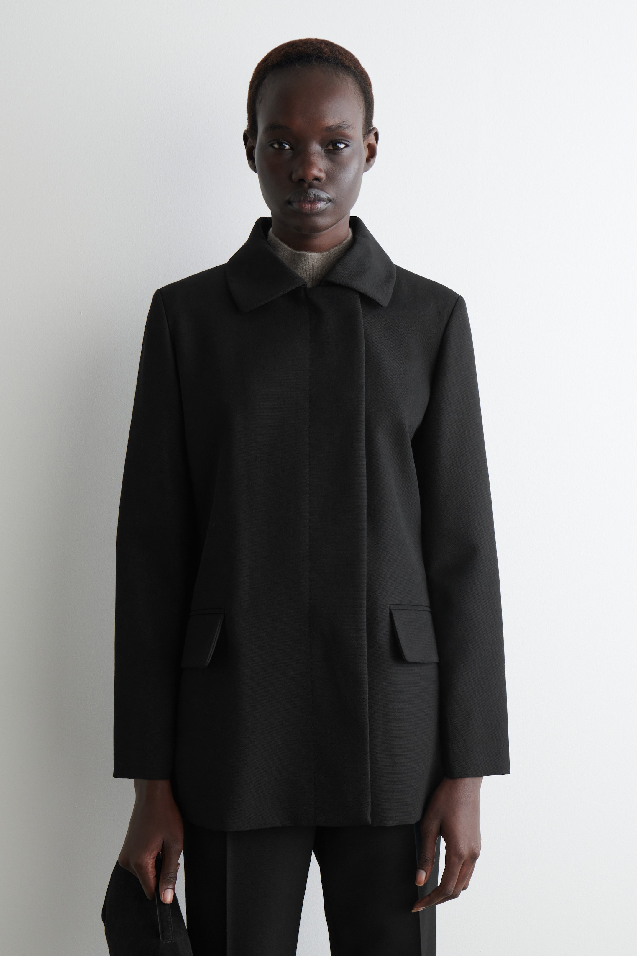 TAILORED WOOL-BLEND JACKET