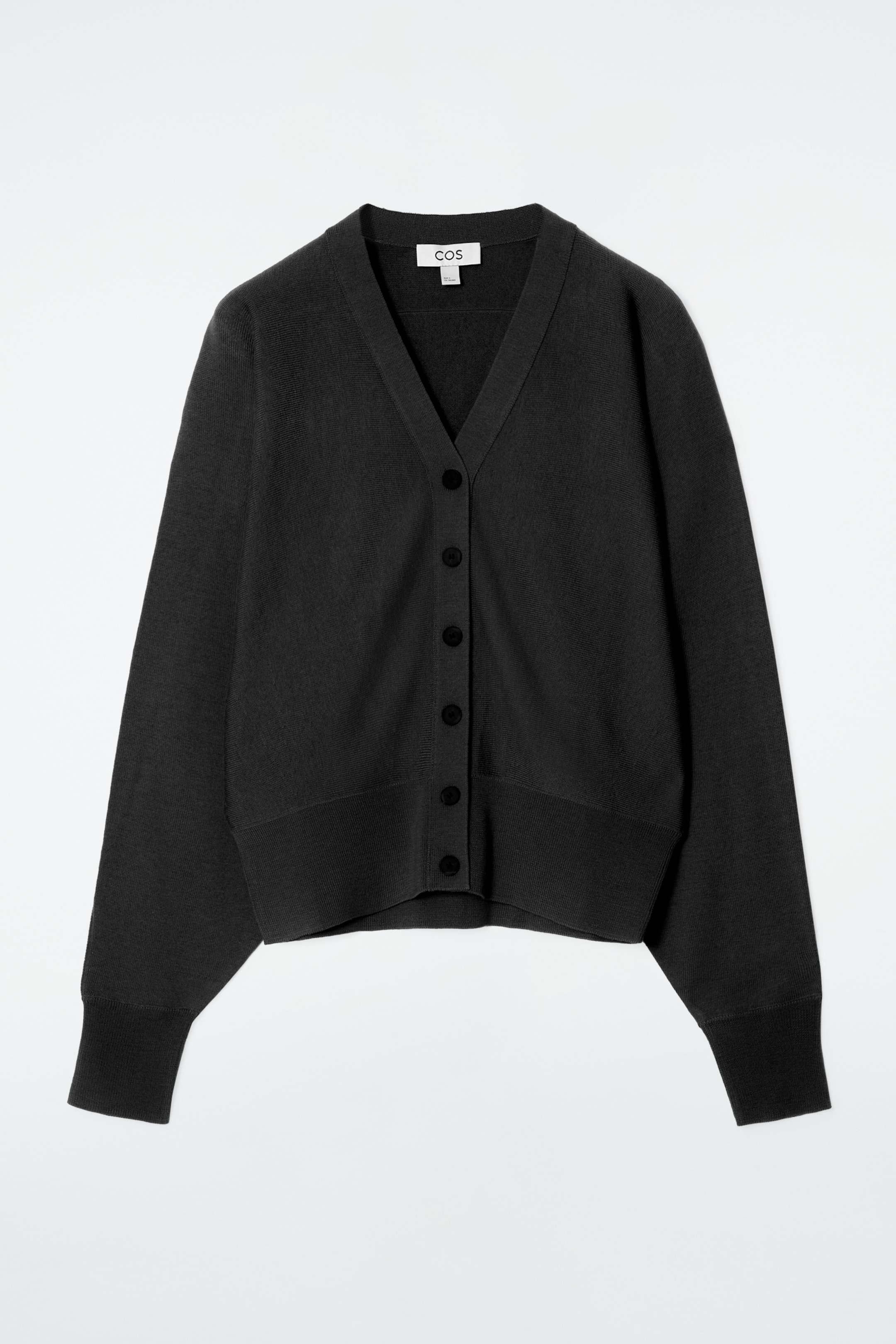 View larger image: BATWING-SLEEVE MERINO WOOL CARDIGAN - BLACK - Ladies | H&M GB 6