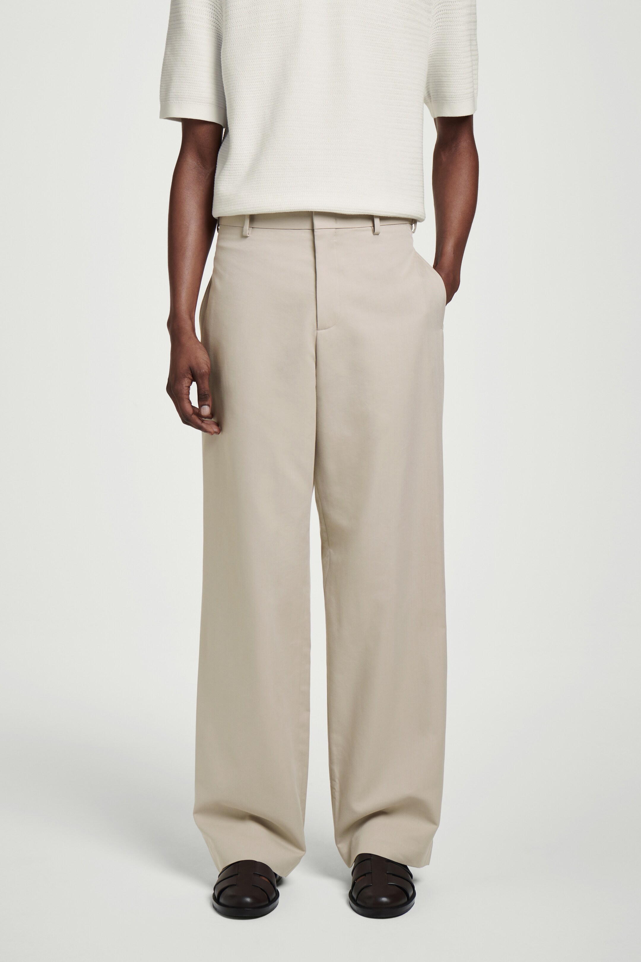 Agrandir l'image: PANTALON DE COSTUME DROIT DÉCONTRACTÉ - TAUPE - HOMME | H&M FR 2