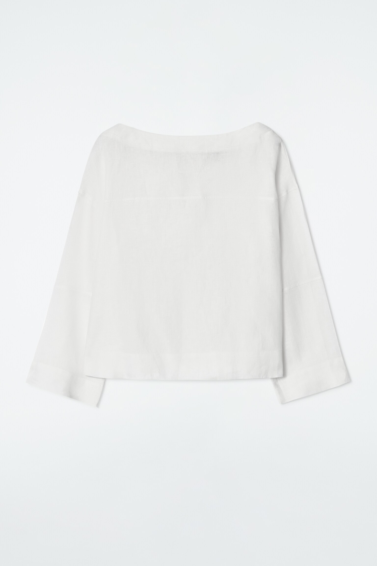 BLUSA DE LINO CON LAZADA - BLANCO/NEGRO - 2