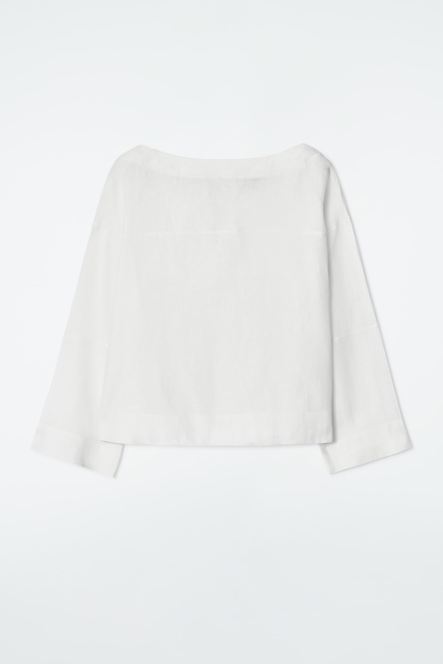 BLOUSE AVEC DÉTAIL À NOUER EN LIN - BLANC/NOIR - 2