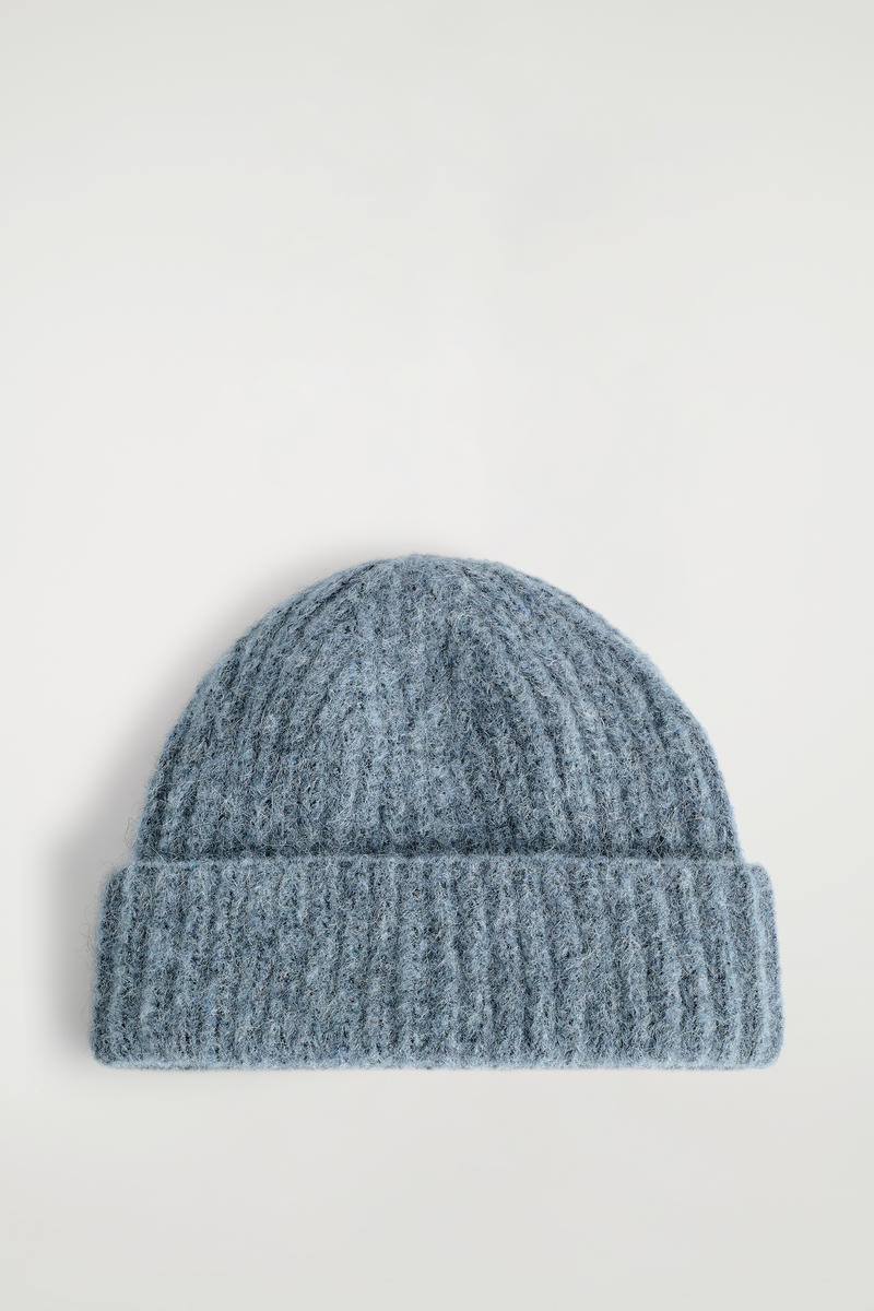 Cos Alpaca-blend Fisherman Beanie In Blue
