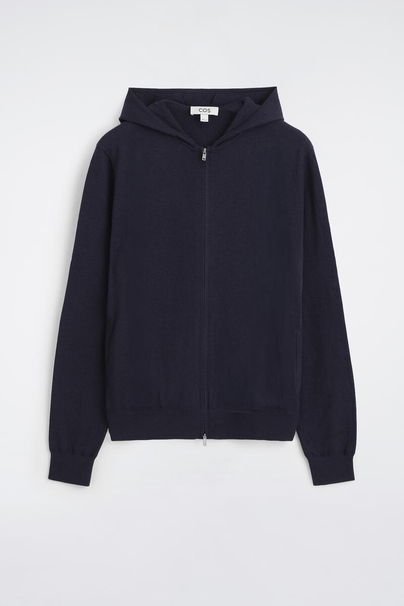 Merino Wool Zip-Up Hoodie