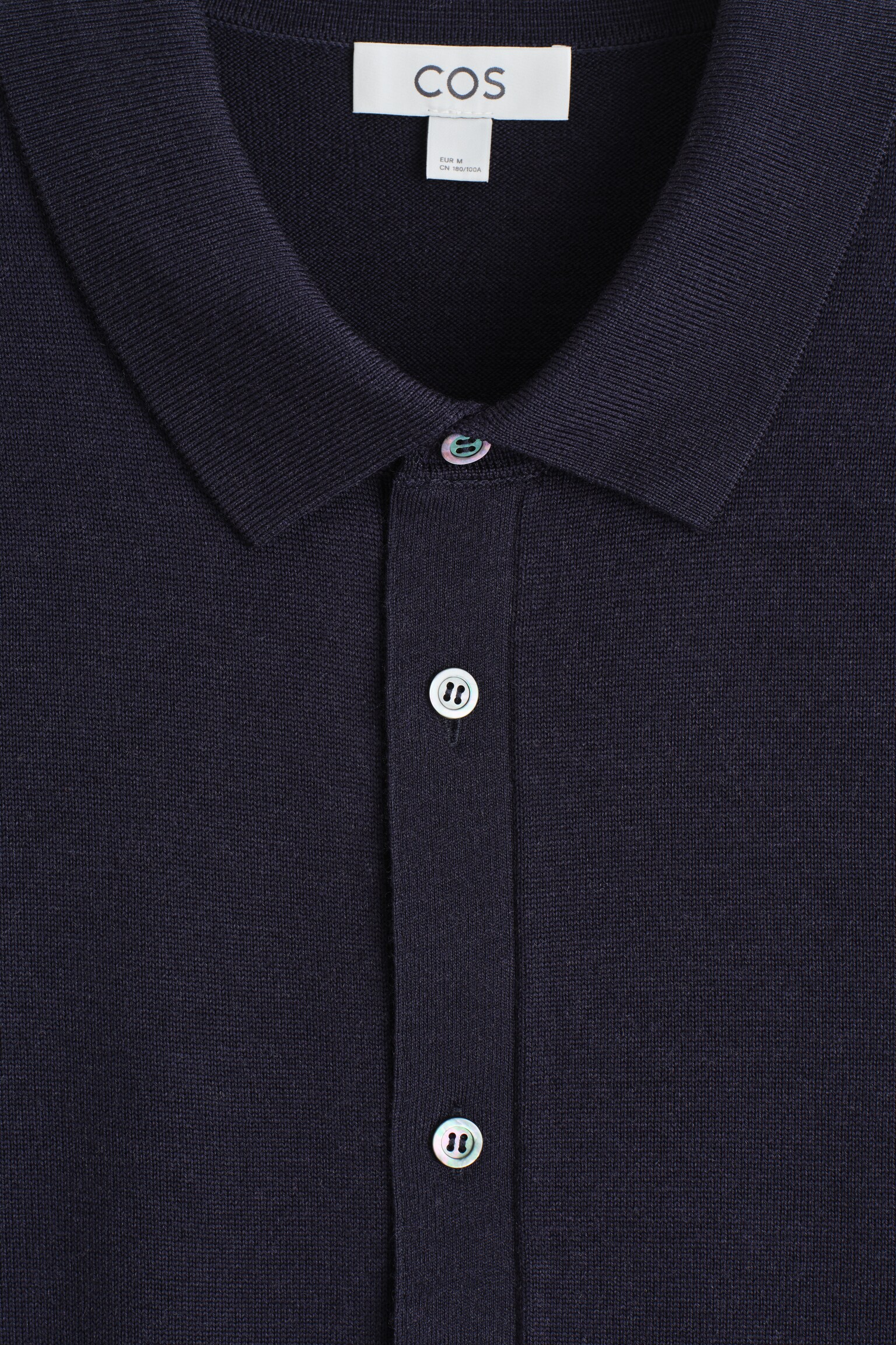 VESTE TRICOTÉE EN LAINE MÉRINOS - BLEU MARINE - 8